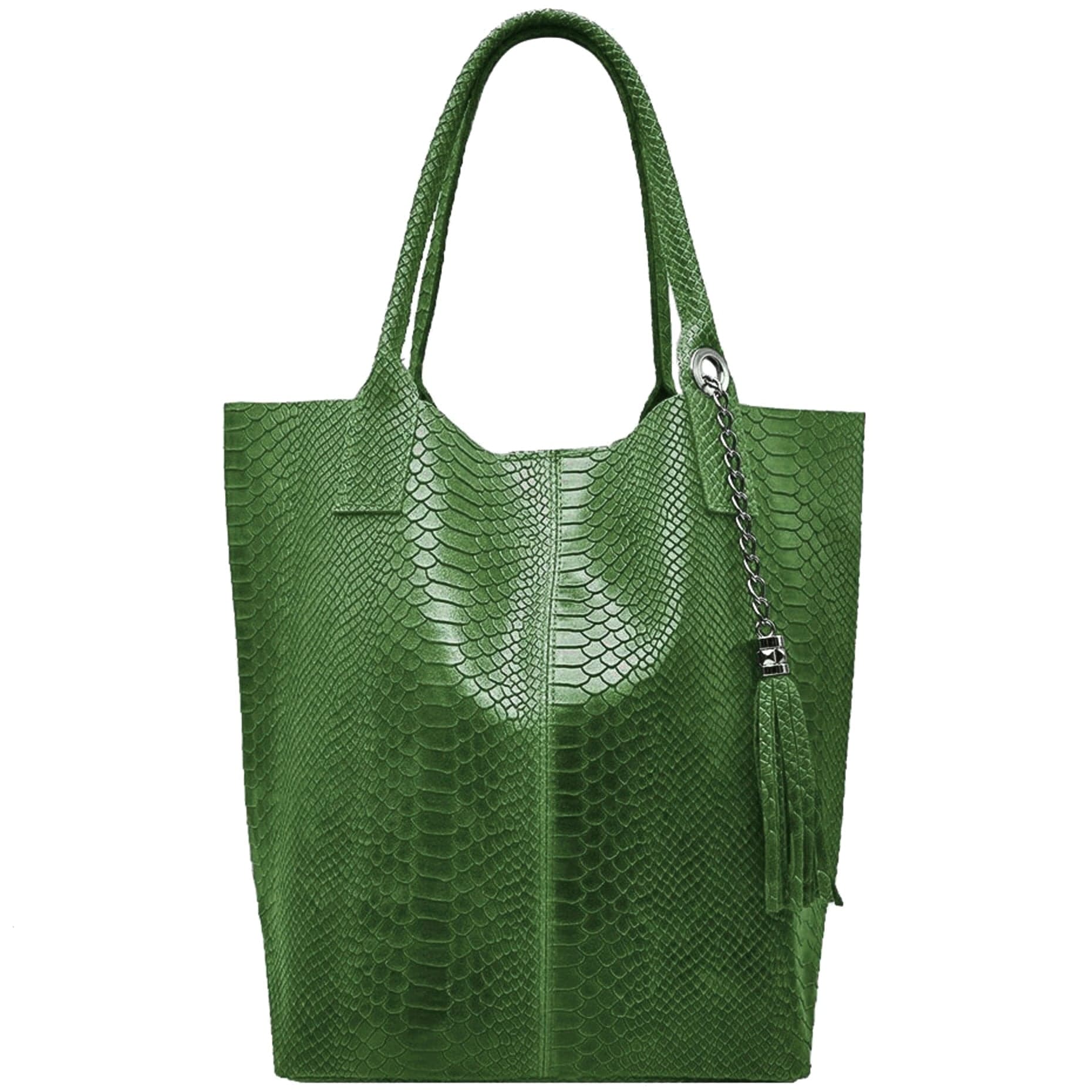 Modarno Borsa A Spalla In Vera Pelle Effetto Pitone, con custodia per gioielli dello stesso colore in Organizer borsa Modarno - Sesto Fiorentino, commercioVirtuoso.it