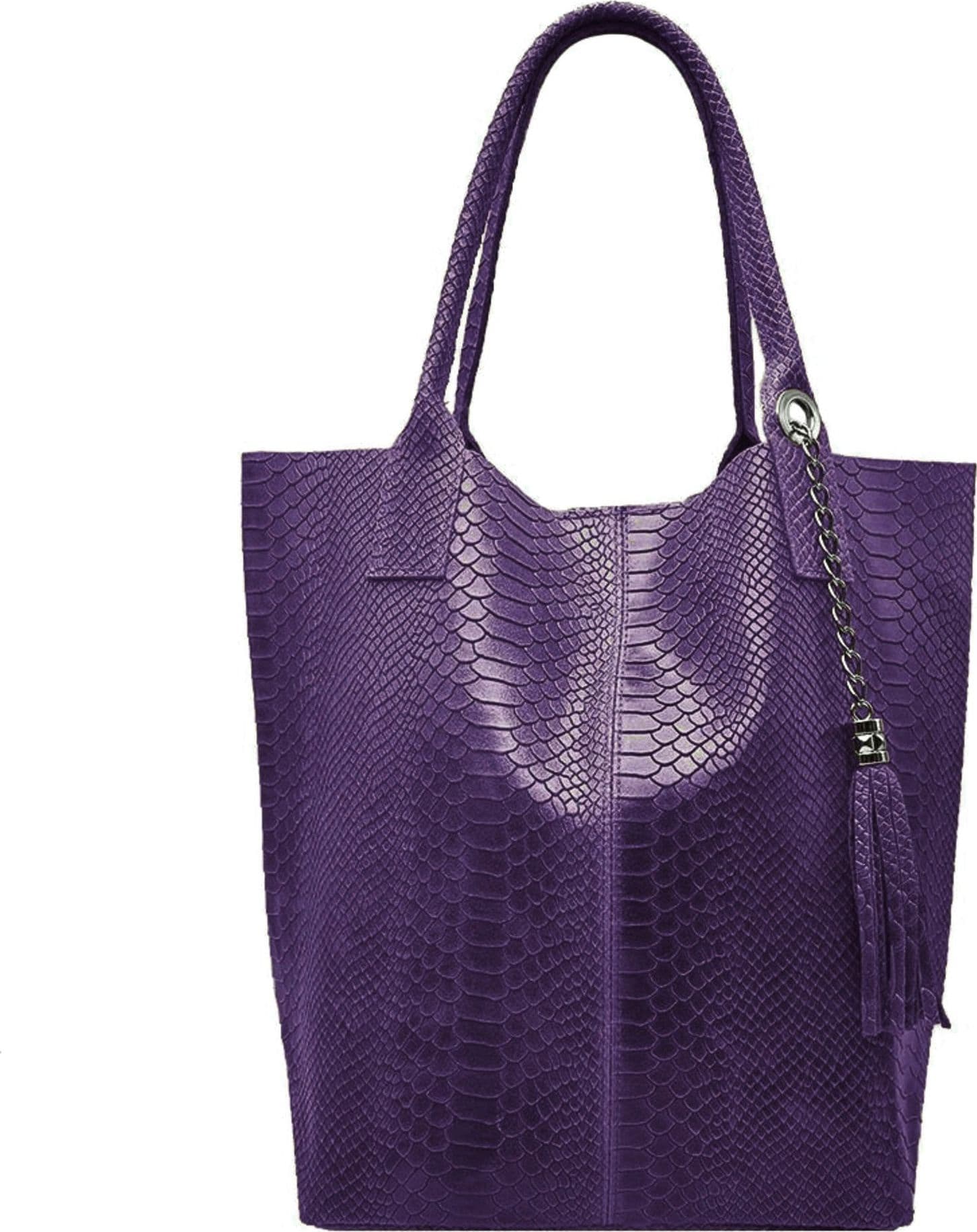 Modarno Borsa A Spalla In Vera Pelle Effetto Pitone, con custodia per gioielli dello stesso colore in Organizer borsa Modarno - Sesto Fiorentino, commercioVirtuoso.it
