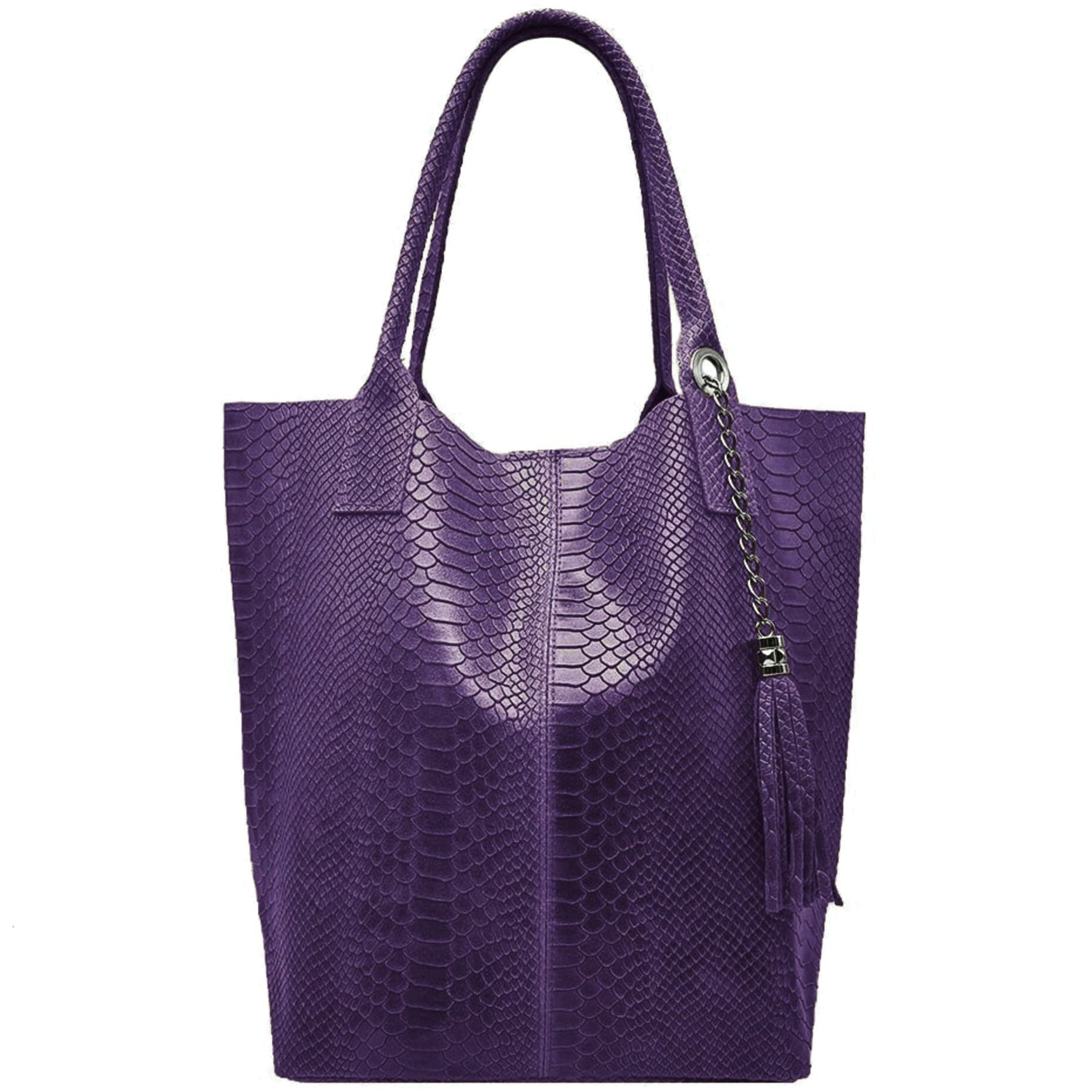 Modarno Borsa A Spalla In Vera Pelle Effetto Pitone, con custodia per gioielli dello stesso colore in Organizer borsa Modarno - Sesto Fiorentino, commercioVirtuoso.it