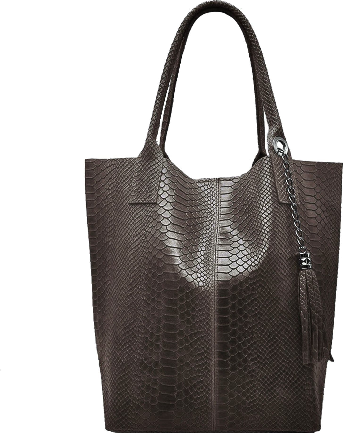 Modarno Borsa A Spalla In Vera Pelle Effetto Pitone, con custodia per gioielli dello stesso colore in Organizer borsa Modarno - Sesto Fiorentino, commercioVirtuoso.it