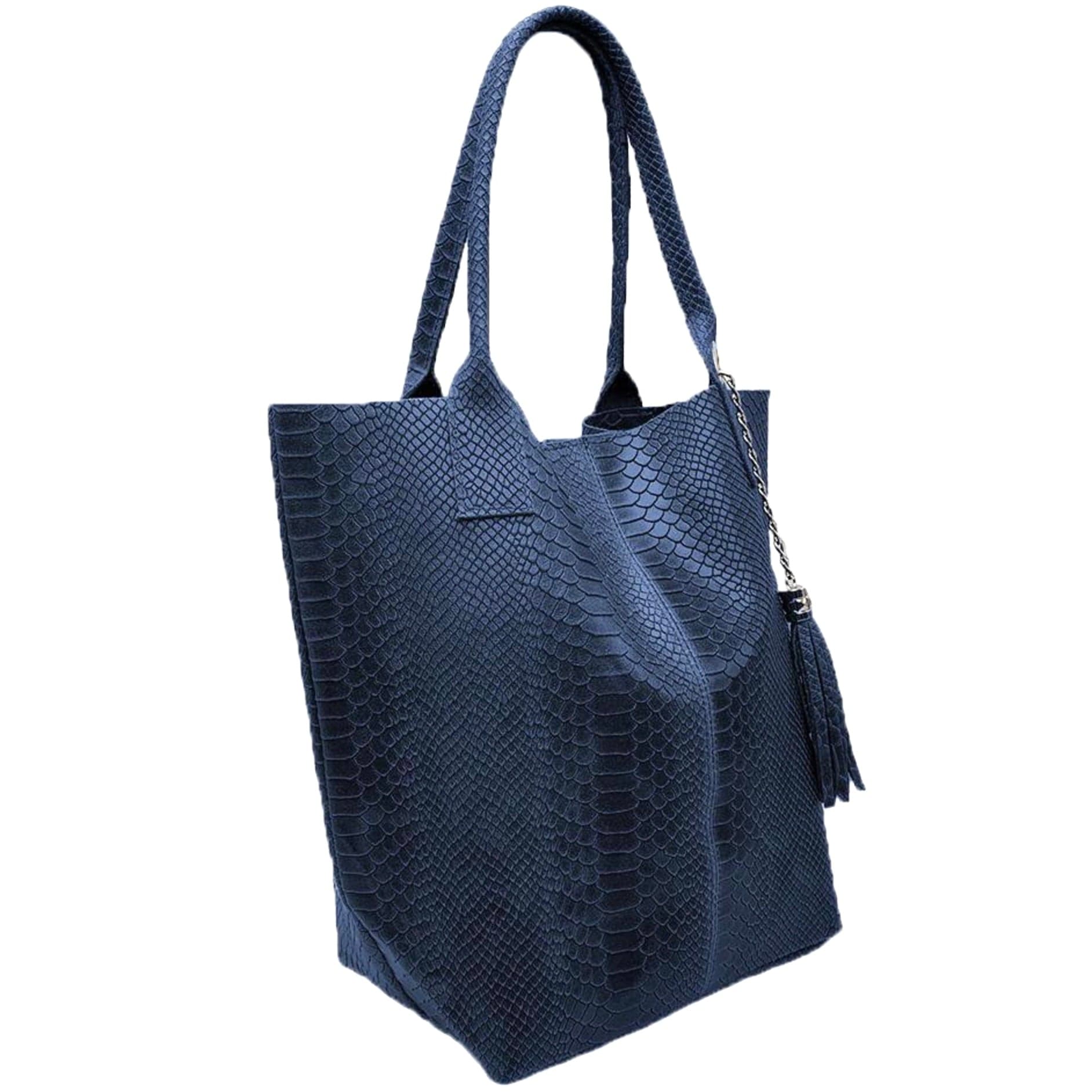 Modarno Borsa A Spalla In Vera Pelle Effetto Pitone, con custodia per gioielli dello stesso colore in Organizer borsa Modarno - Sesto Fiorentino, commercioVirtuoso.it