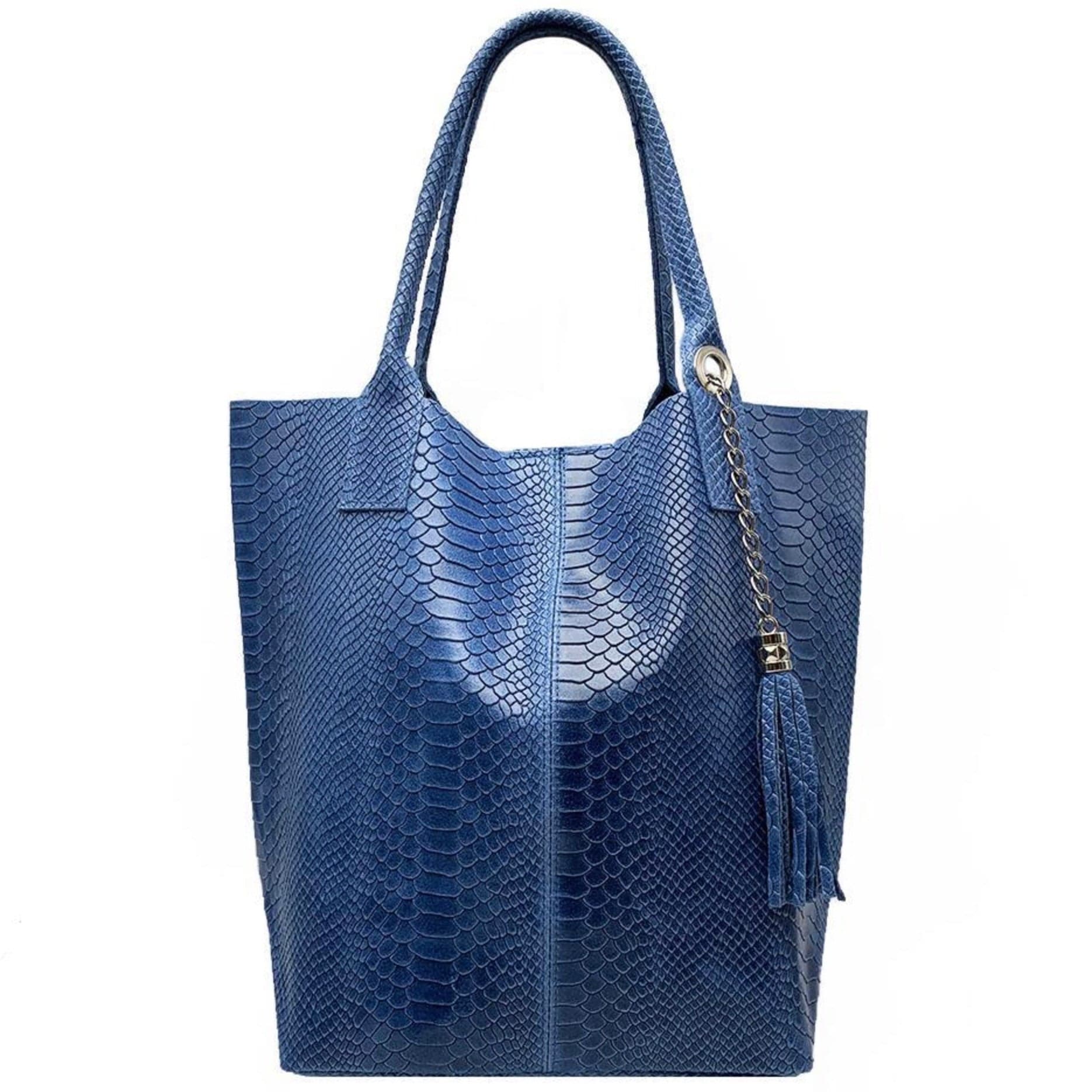 Modarno Borsa A Spalla In Vera Pelle Effetto Pitone, con custodia per gioielli dello stesso colore in Organizer borsa Modarno - Sesto Fiorentino, commercioVirtuoso.it