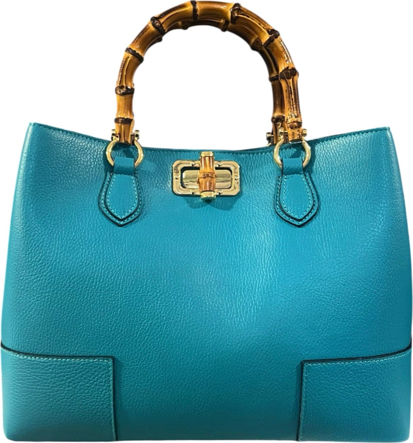 Modarno Borsa Donna in Vera Pelle con manico in vero bambù / Elegante e Minimal / Borsa di lusso Made in Italy in Organizer borsa Modarno - Sesto Fiorentino, commercioVirtuoso.it
