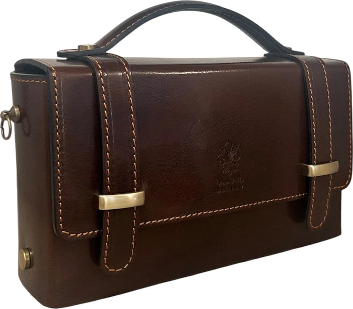 Modarno Borsetta donna a mano e tracolla Rettangolare in vera pelle vacchetta 21x6x13 cm in Organizer borsa Modarno - Sesto Fiorentino, commercioVirtuoso.it