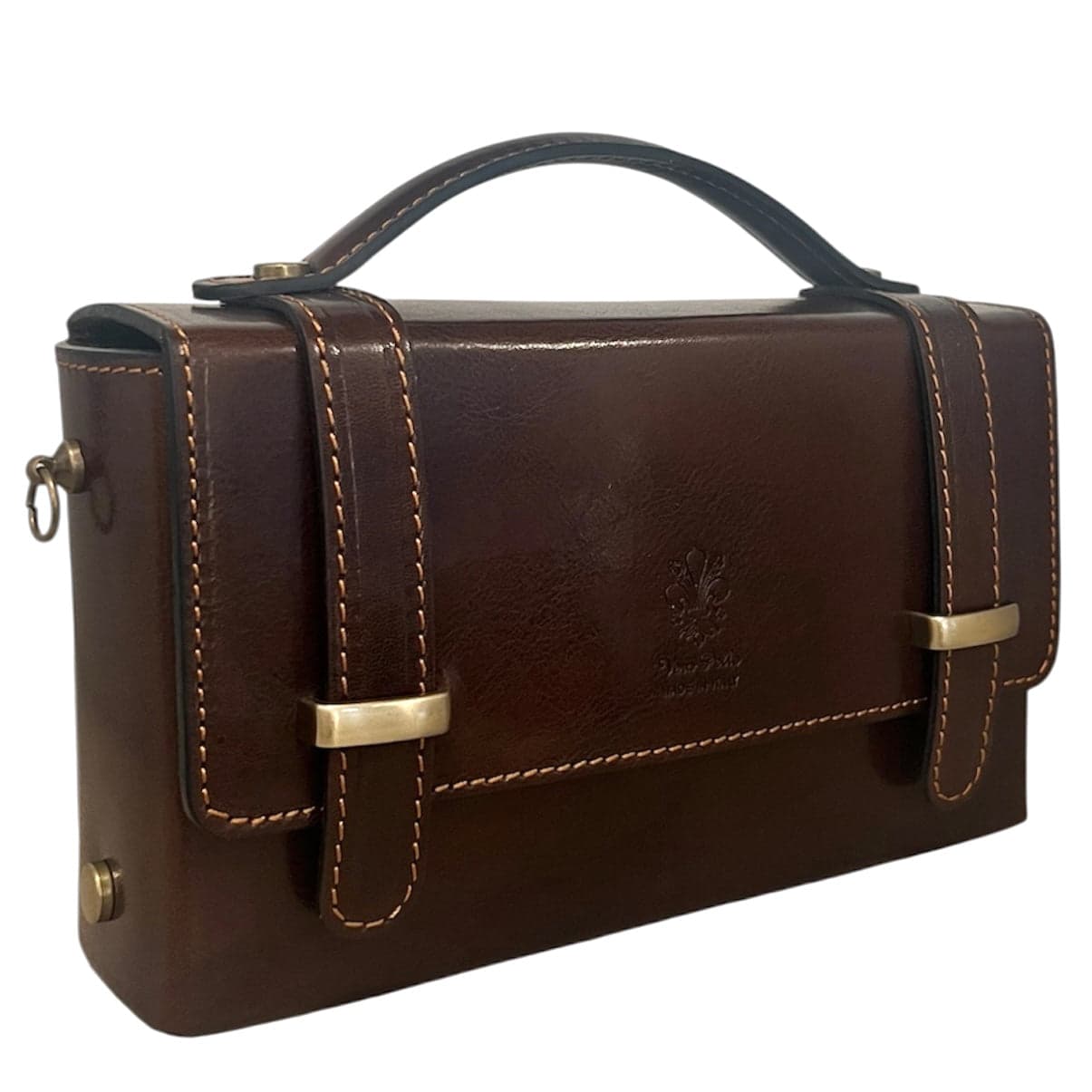 Modarno Borsetta donna a mano e tracolla Rettangolare in vera pelle vacchetta 21x6x13 cm in Organizer borsa Modarno - Sesto Fiorentino, commercioVirtuoso.it