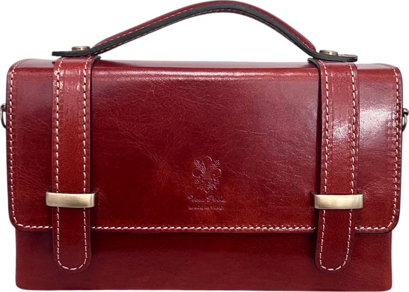 Modarno Borsetta donna a mano e tracolla Rettangolare in vera pelle vacchetta 21x6x13 cm in Organizer borsa Modarno - Sesto Fiorentino, commercioVirtuoso.it