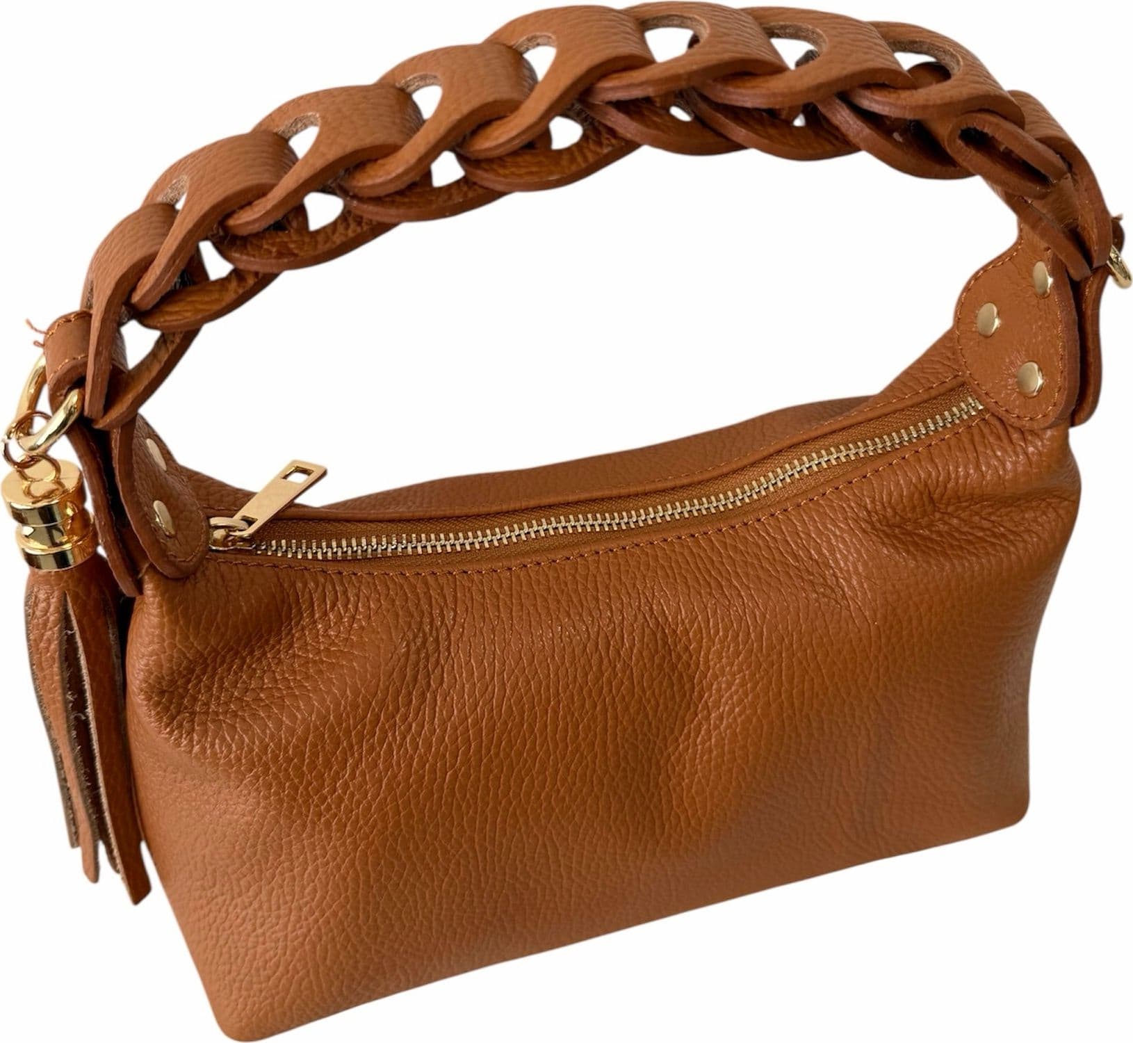 Modarno Borsetta a Mano Piccola In Vera Pelle Made in Italy Con Manico Intrecciato 26x10x16 cm in Autocategorizzazione Modarno - Sesto Fiorentino, commercioVirtuoso.it