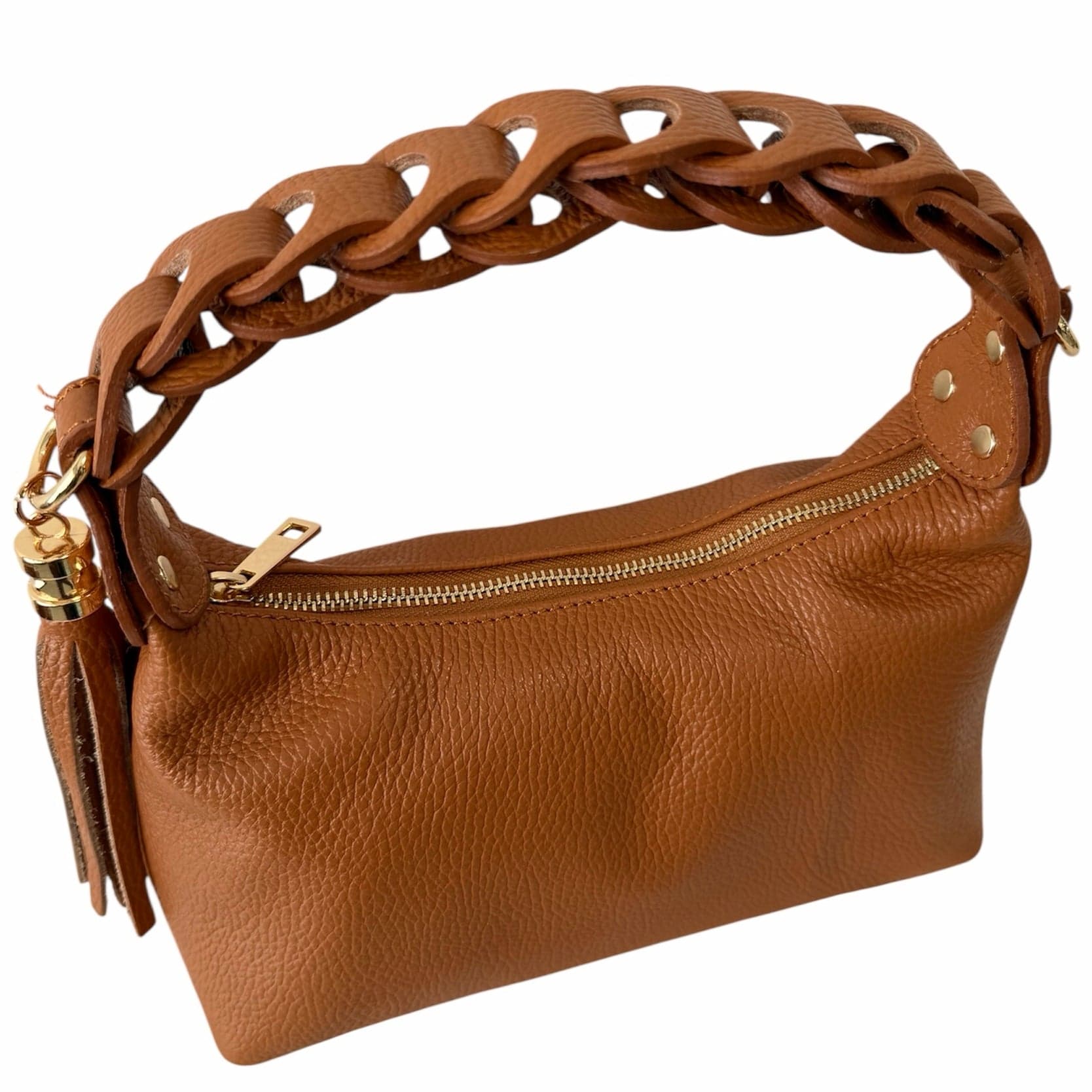 Modarno Borsetta a Mano Piccola In Vera Pelle Made in Italy Con Manico Intrecciato 26x10x16 cm in Autocategorizzazione Modarno - Sesto Fiorentino, commercioVirtuoso.it