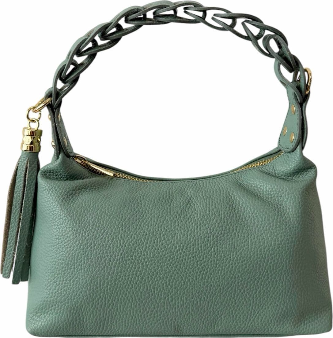 Modarno Borsetta a Mano Piccola In Vera Pelle Made in Italy Con Manico Intrecciato 26x10x16 cm in Autocategorizzazione Modarno - Sesto Fiorentino, commercioVirtuoso.it
