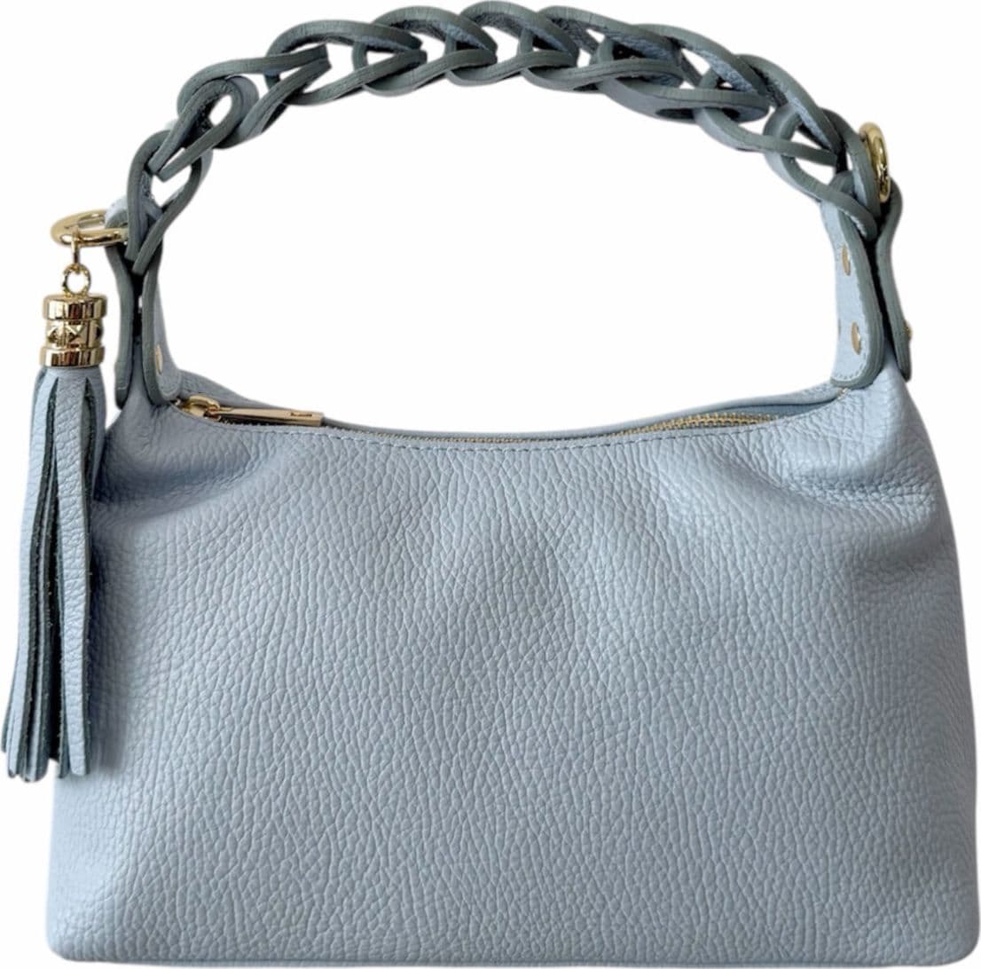 Modarno Borsetta a Mano Piccola In Vera Pelle Made in Italy Con Manico Intrecciato 26x10x16 cm in Autocategorizzazione Modarno - Sesto Fiorentino, commercioVirtuoso.it