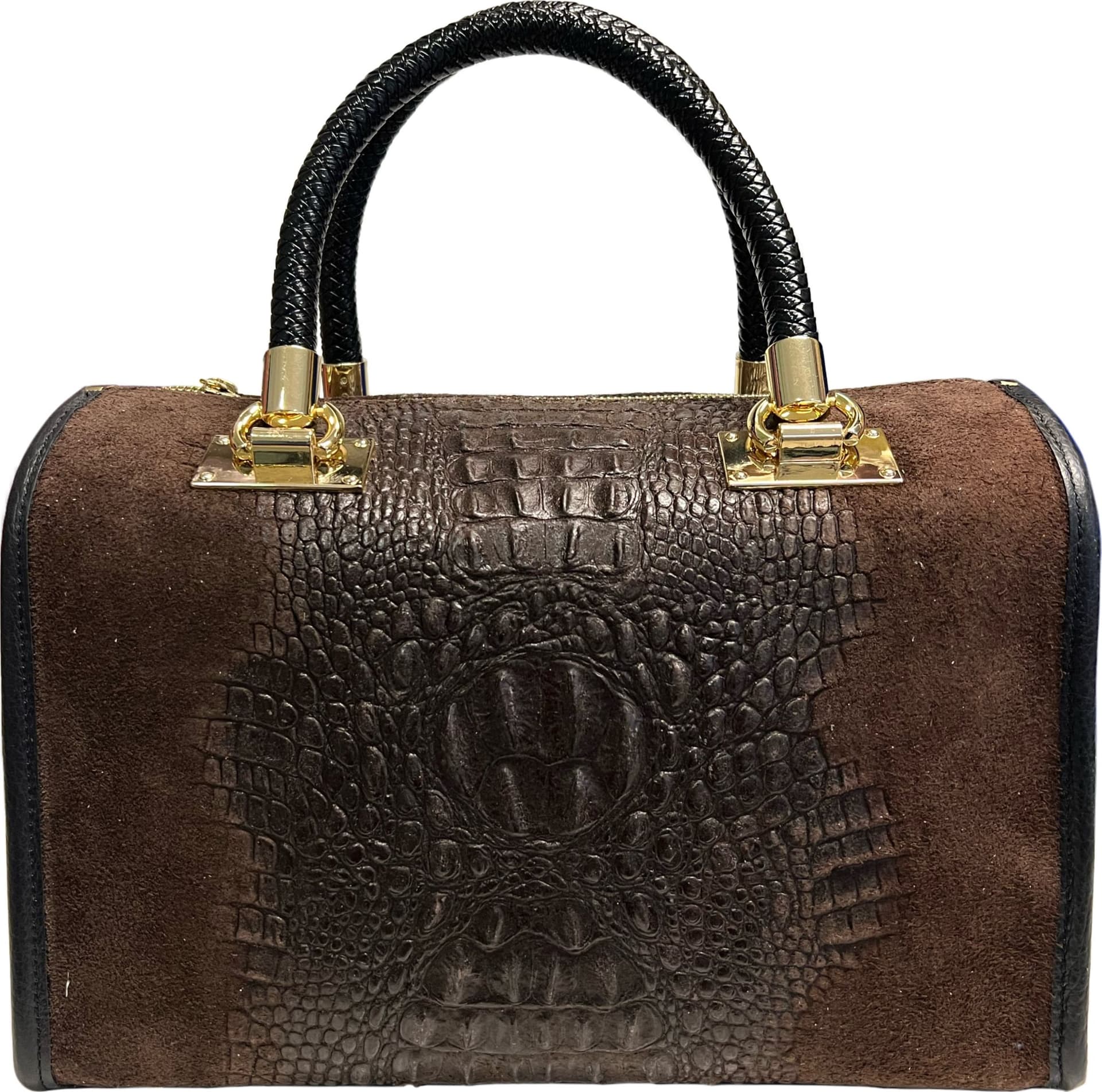 Modarno Borsa donna - borsa a mano in pelle camoscio stampa cocco in Organizer borsa Modarno - Sesto Fiorentino, commercioVirtuoso.it