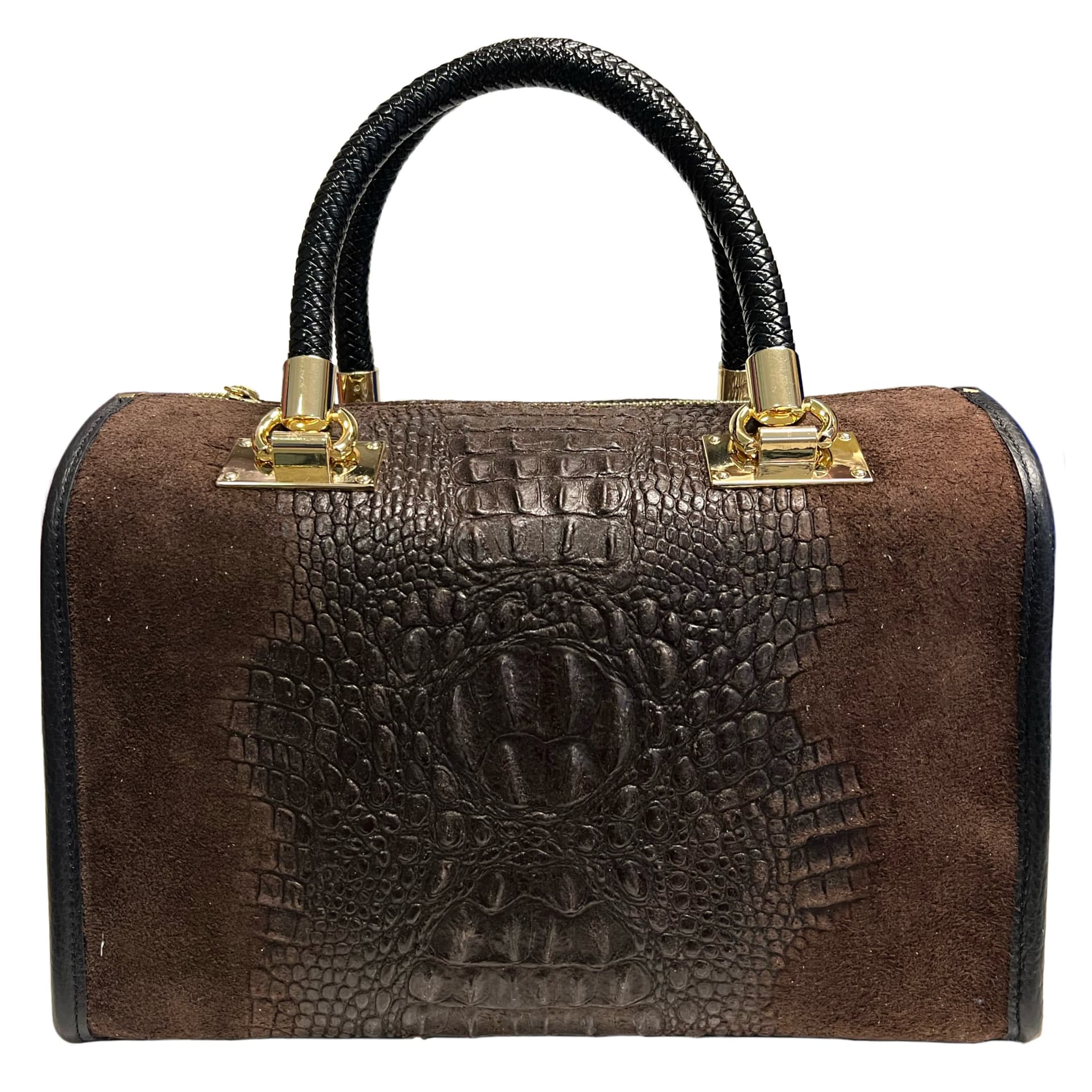 Modarno Borsa donna - borsa a mano in pelle camoscio stampa cocco in Organizer borsa Modarno - Sesto Fiorentino, commercioVirtuoso.it