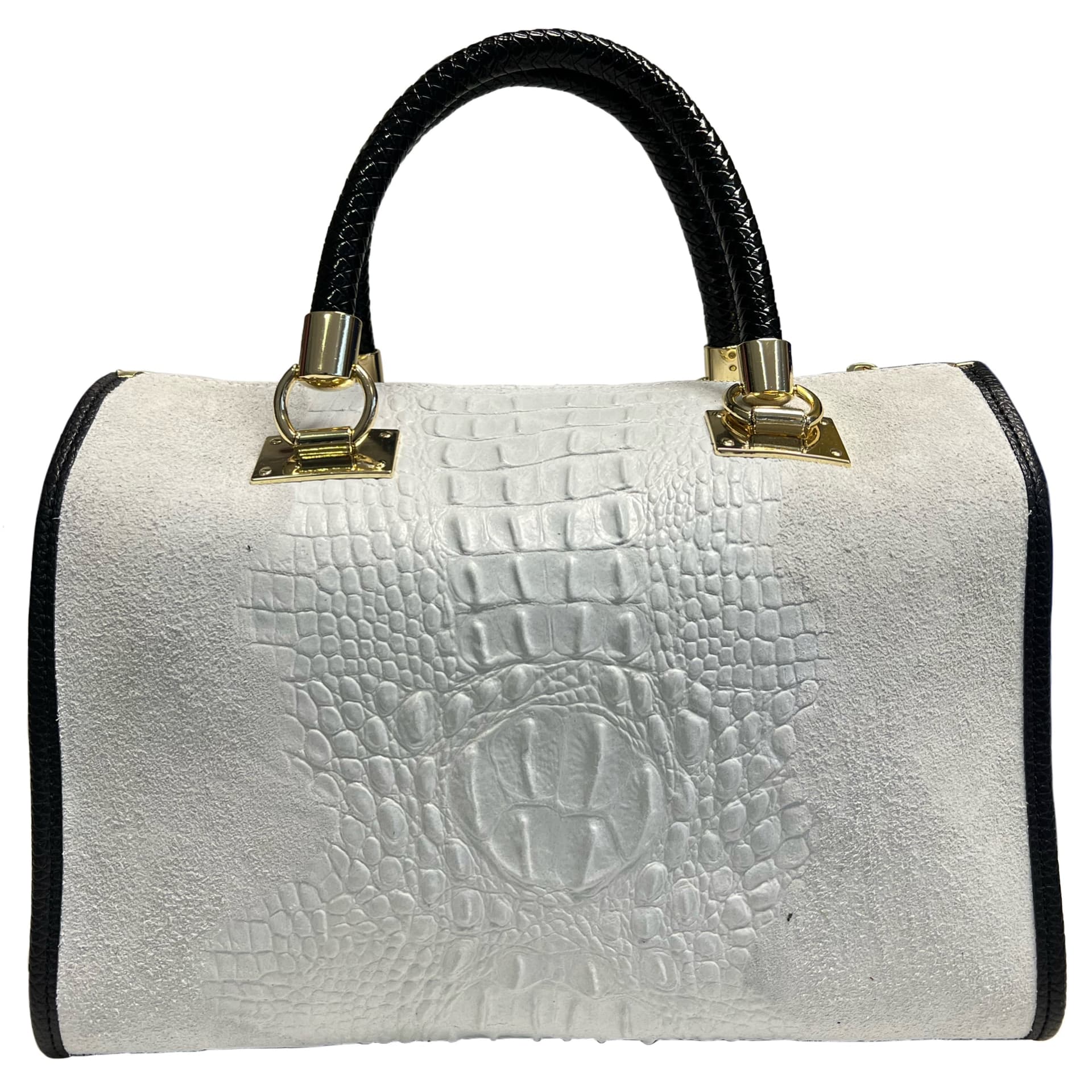 Modarno Borsa donna - borsa a mano in pelle camoscio stampa cocco in Organizer borsa Modarno - Sesto Fiorentino, commercioVirtuoso.it