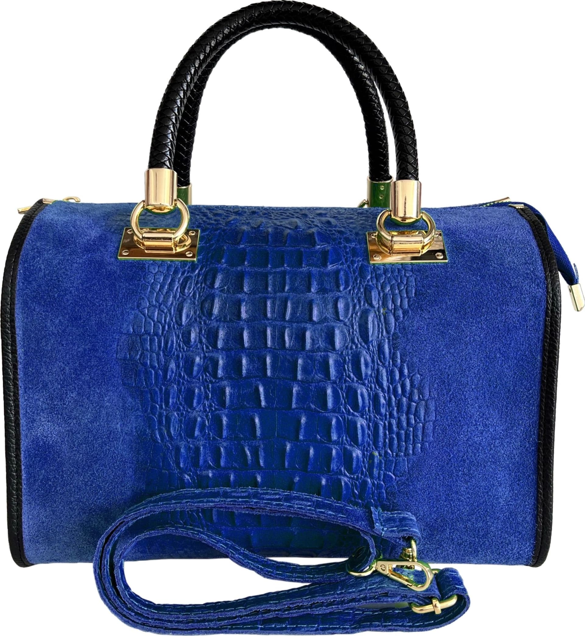 Modarno Borsa donna - borsa a mano in pelle camoscio stampa cocco in Organizer borsa Modarno - Sesto Fiorentino, commercioVirtuoso.it