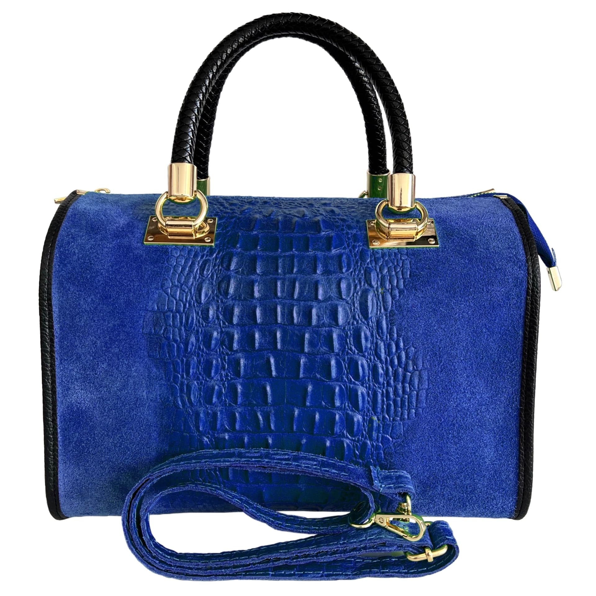 Modarno Borsa donna - borsa a mano in pelle camoscio stampa cocco in Organizer borsa Modarno - Sesto Fiorentino, commercioVirtuoso.it