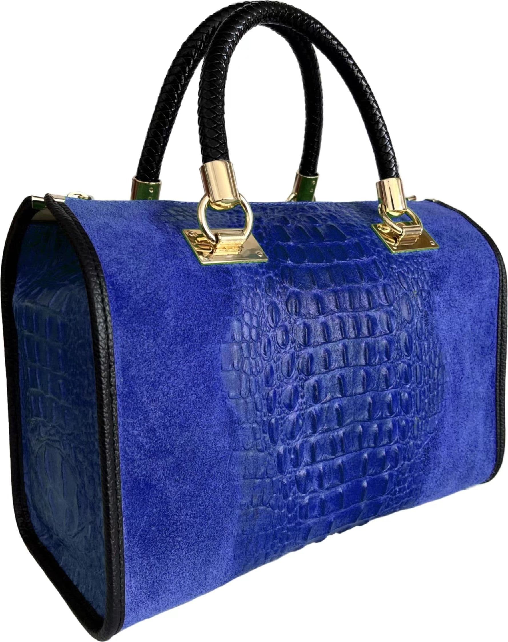 Modarno Borsa donna - borsa a mano in pelle camoscio stampa cocco in Organizer borsa Modarno - Sesto Fiorentino, commercioVirtuoso.it