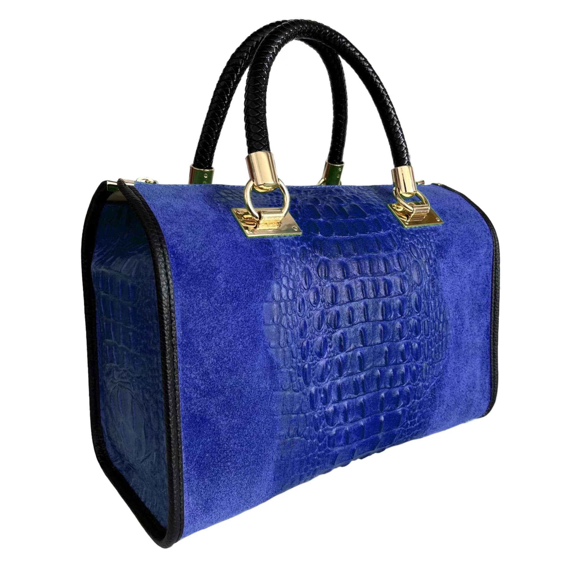 Modarno Borsa donna - borsa a mano in pelle camoscio stampa cocco in Organizer borsa Modarno - Sesto Fiorentino, commercioVirtuoso.it