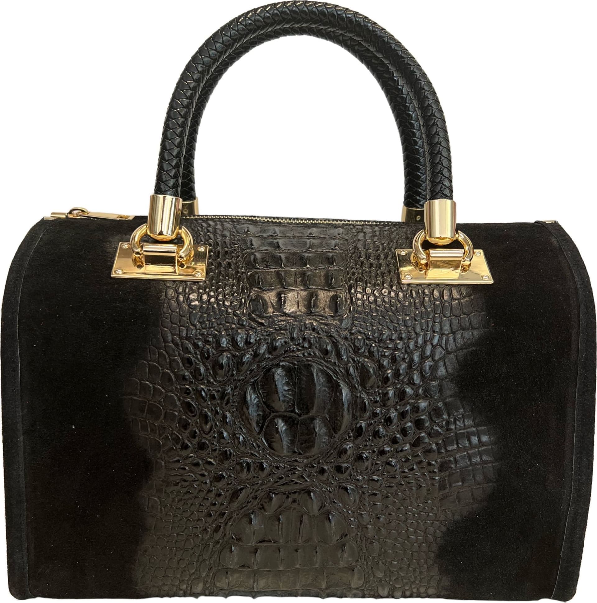 Modarno Borsa donna - borsa a mano in pelle camoscio stampa cocco in Organizer borsa Modarno - Sesto Fiorentino, commercioVirtuoso.it