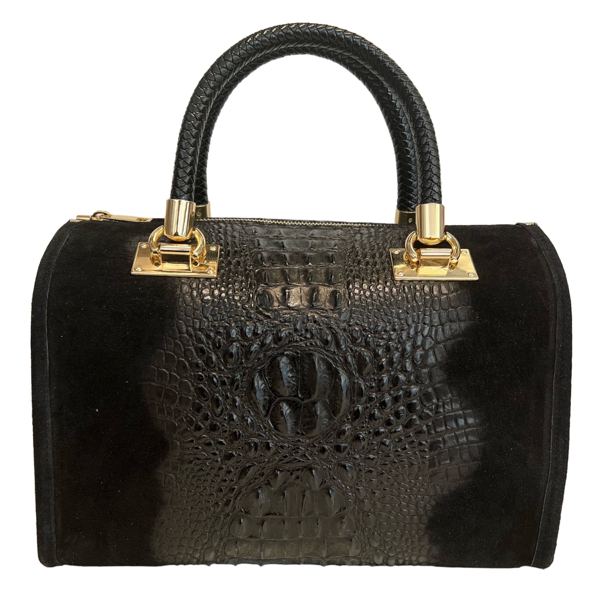 Modarno Borsa donna - borsa a mano in pelle camoscio stampa cocco in Organizer borsa Modarno - Sesto Fiorentino, commercioVirtuoso.it