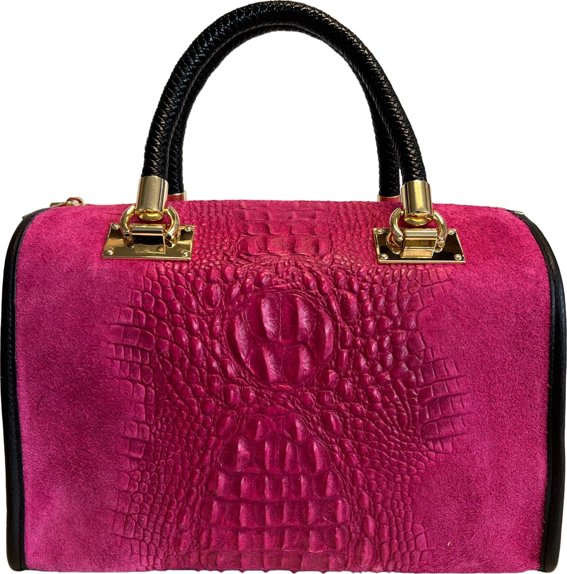 Modarno Borsa donna - borsa a mano in pelle camoscio stampa cocco in Organizer borsa Modarno - Sesto Fiorentino, commercioVirtuoso.it