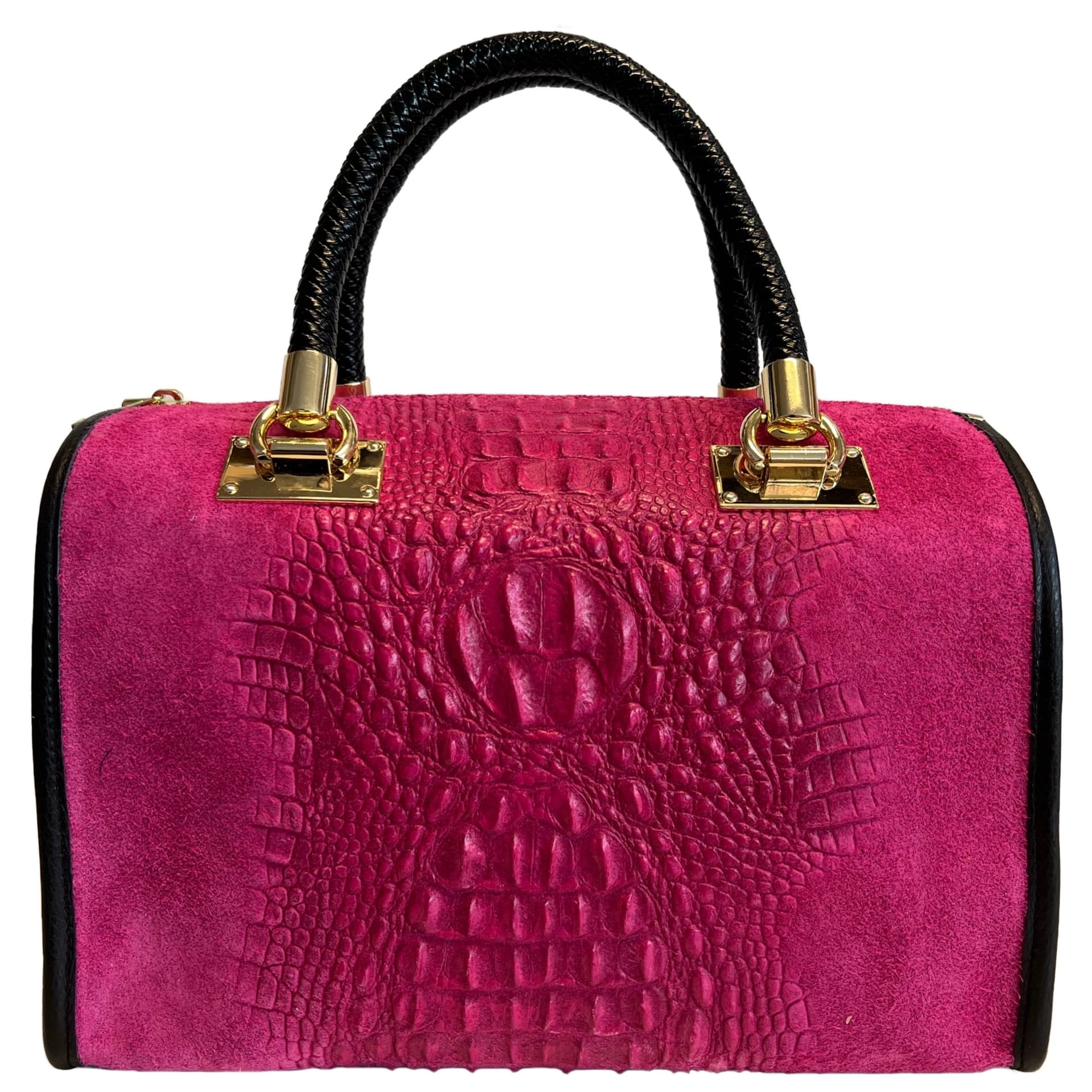 Modarno Borsa donna - borsa a mano in pelle camoscio stampa cocco in Organizer borsa Modarno - Sesto Fiorentino, commercioVirtuoso.it