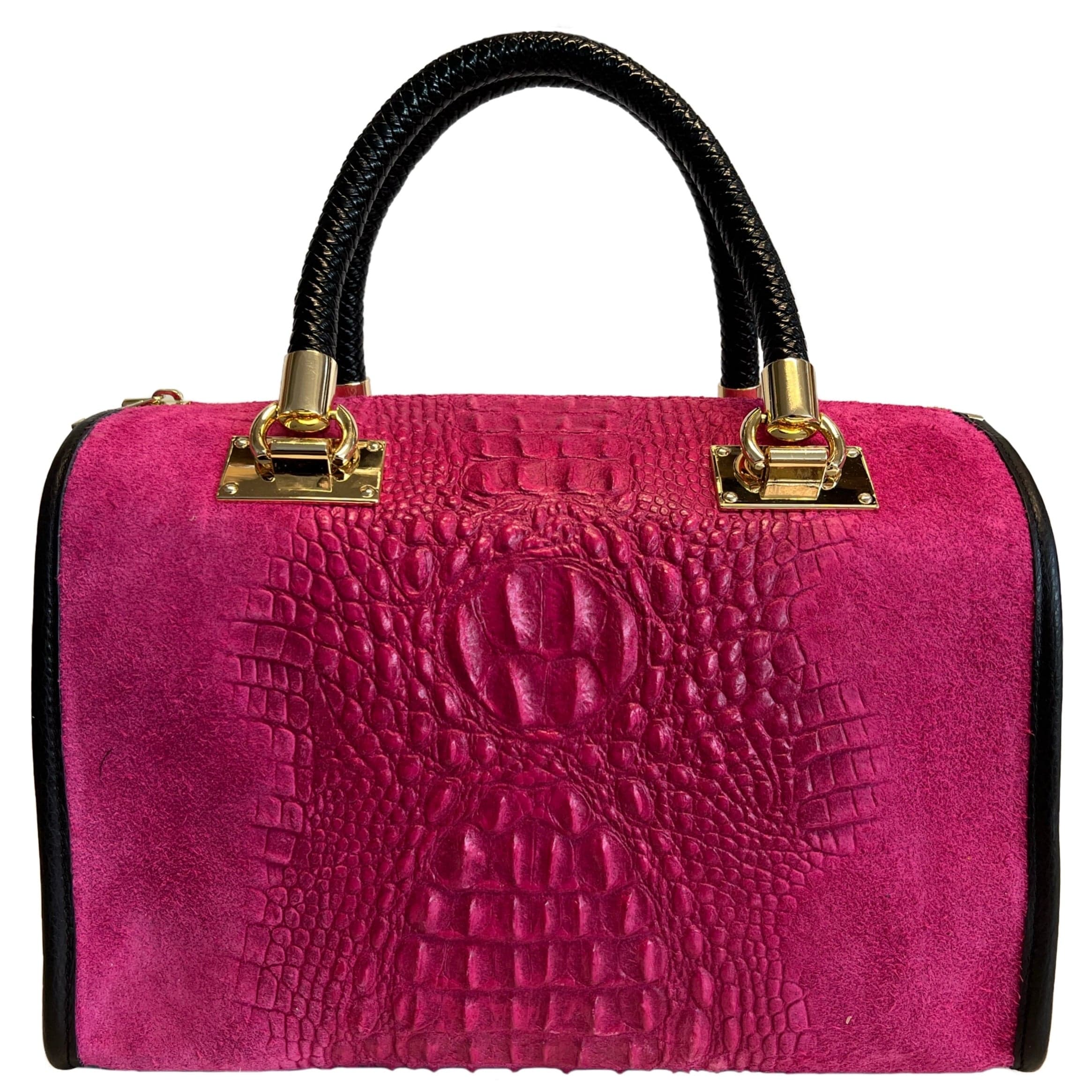 Modarno Borsa donna - borsa a mano in pelle camoscio stampa cocco in Organizer borsa Modarno - Sesto Fiorentino, commercioVirtuoso.it