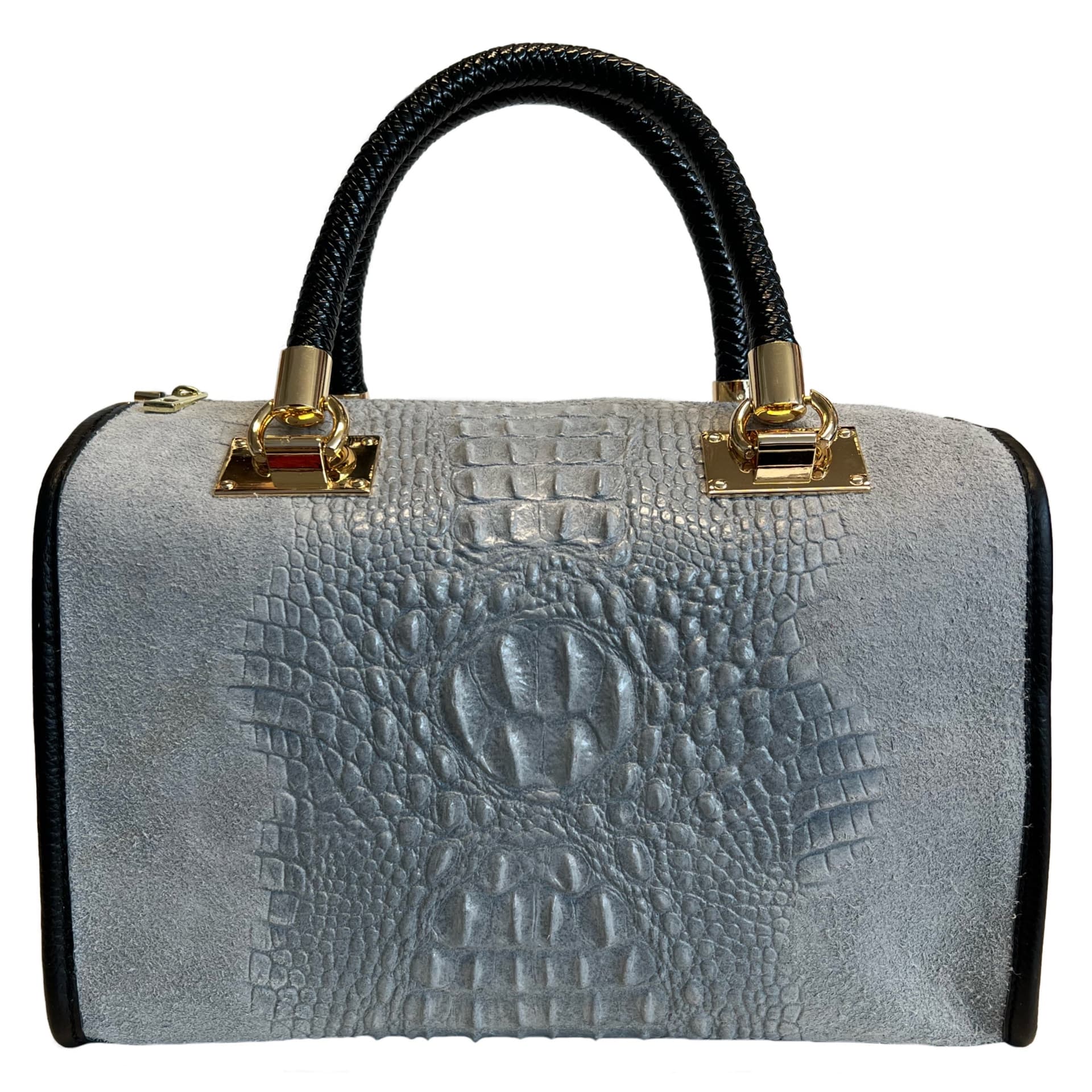 Modarno Borsa donna - borsa a mano in pelle camoscio stampa cocco in Organizer borsa Modarno - Sesto Fiorentino, commercioVirtuoso.it