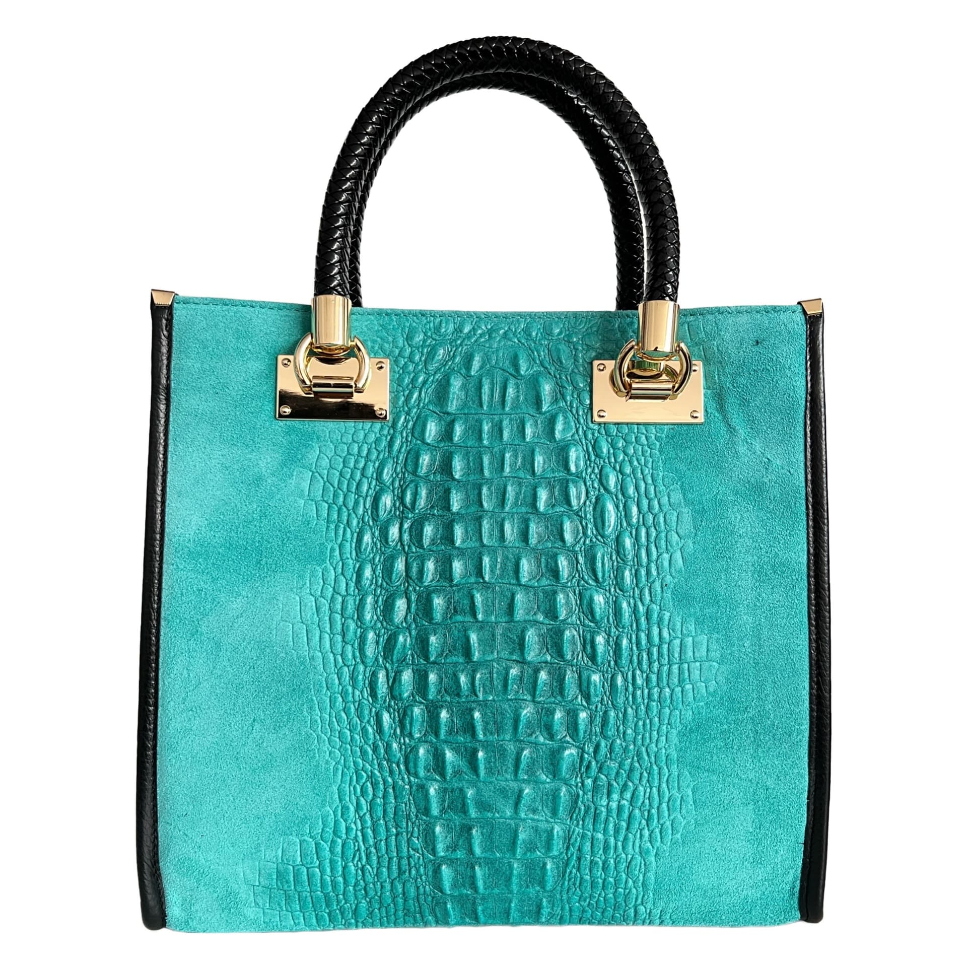 Modarno Borsa donna a tracolla - borsa a mano in pelle camoscio stampa cocco in Organizer borsa Modarno - Sesto Fiorentino, commercioVirtuoso.it