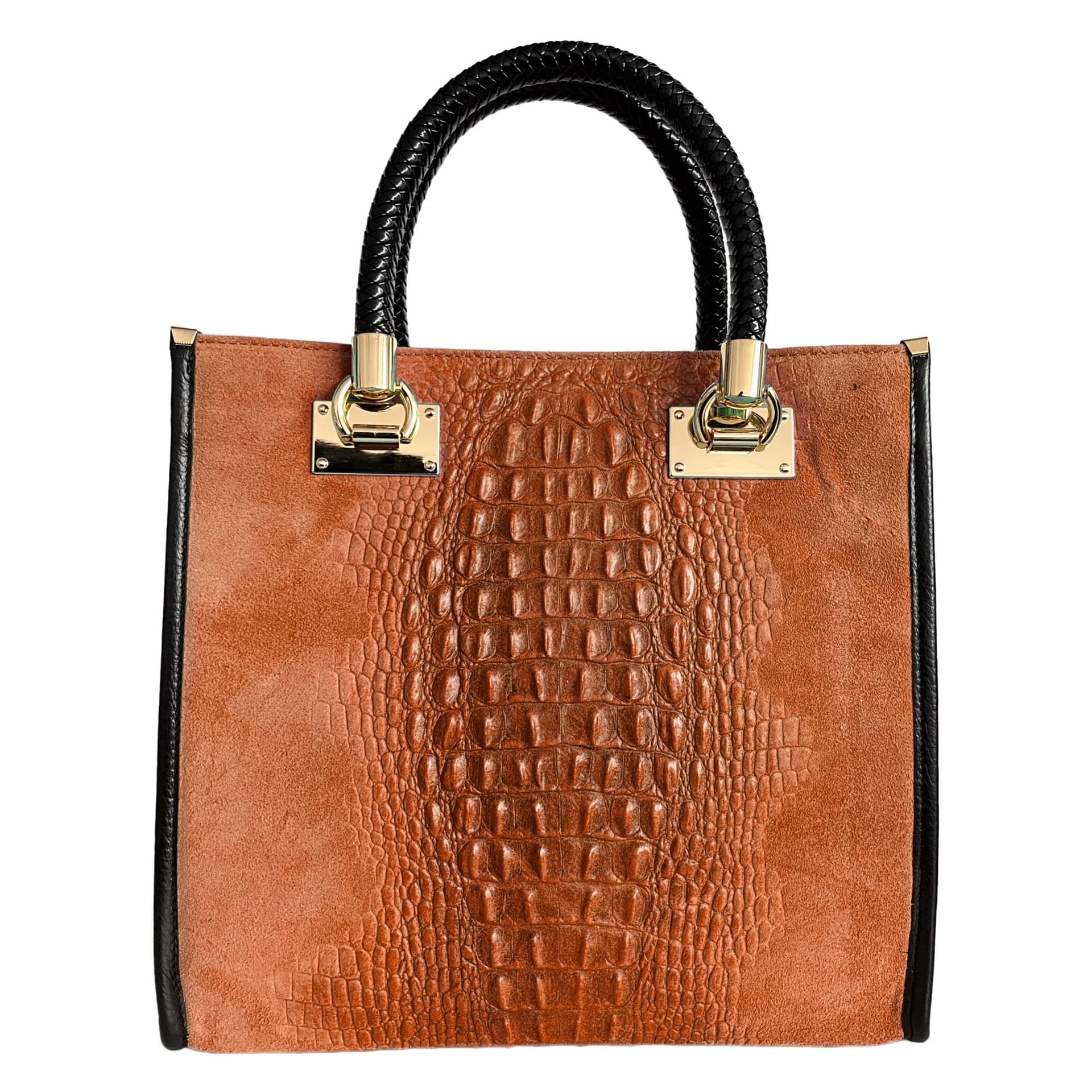Modarno Borsa donna a tracolla - borsa a mano in pelle camoscio stampa cocco in Organizer borsa Modarno - Sesto Fiorentino, commercioVirtuoso.it