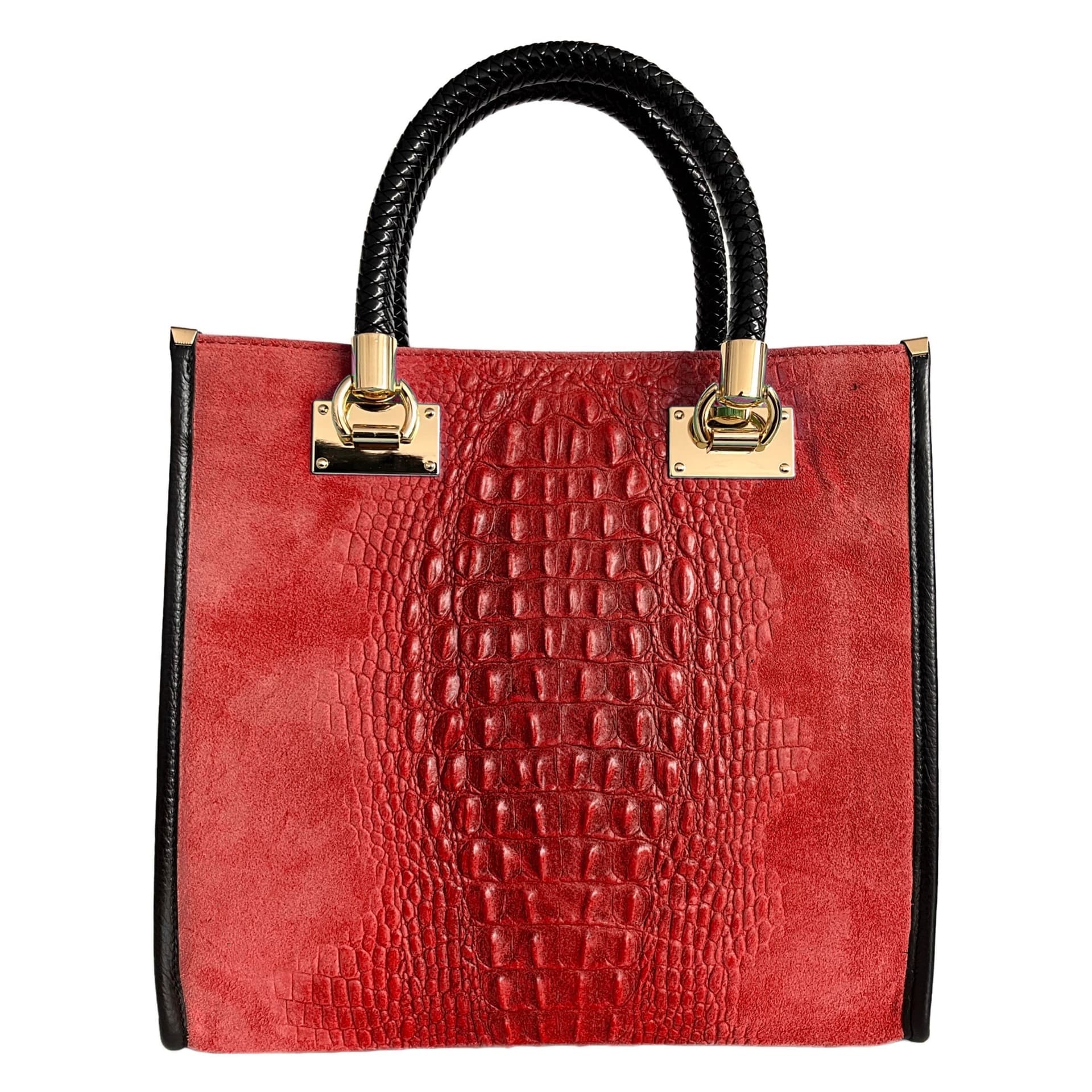 Modarno Borsa donna a tracolla - borsa a mano in pelle camoscio stampa cocco in Organizer borsa Modarno - Sesto Fiorentino, commercioVirtuoso.it