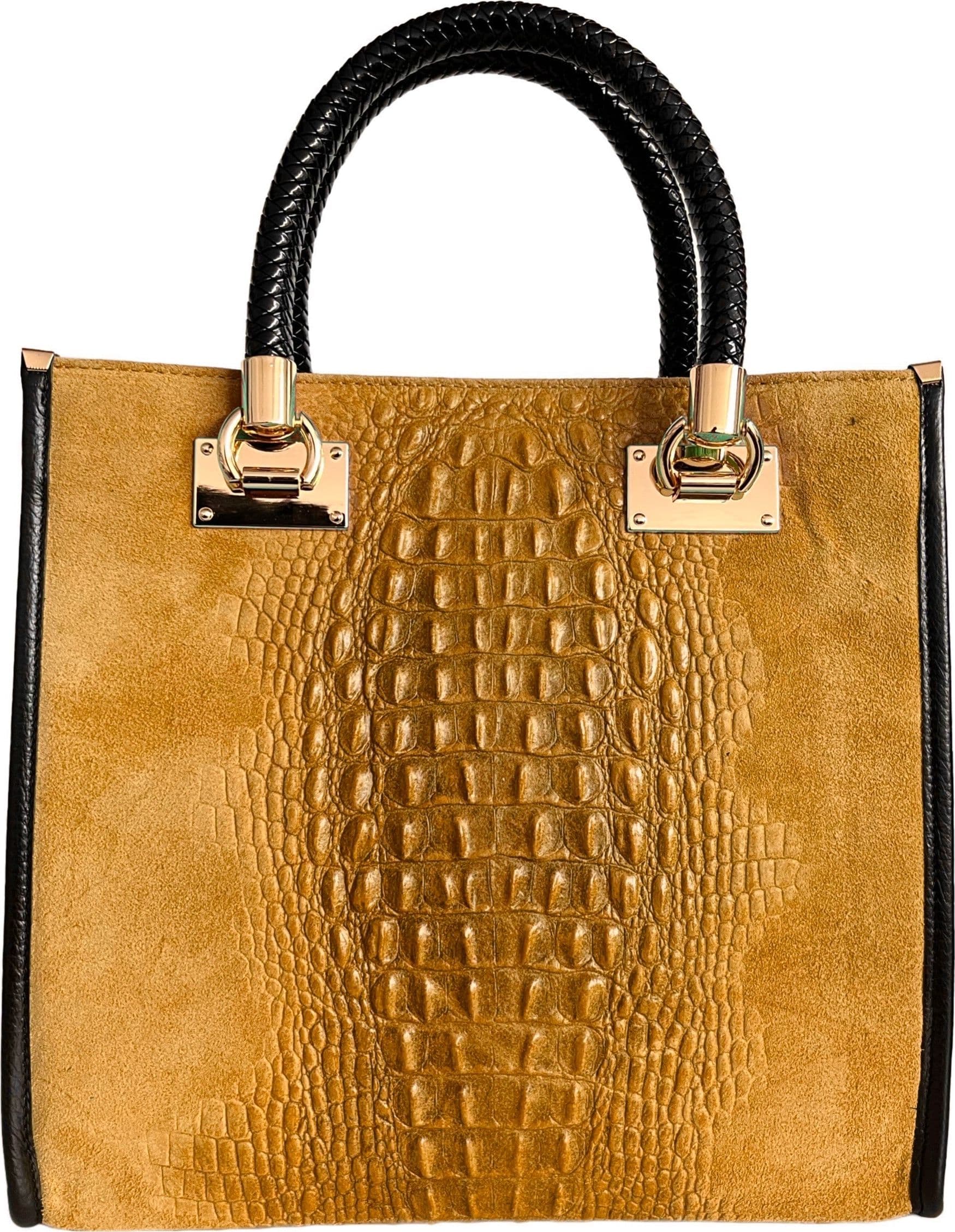 Modarno Borsa donna a tracolla - borsa a mano in pelle camoscio stampa cocco in Organizer borsa Modarno - Sesto Fiorentino, commercioVirtuoso.it