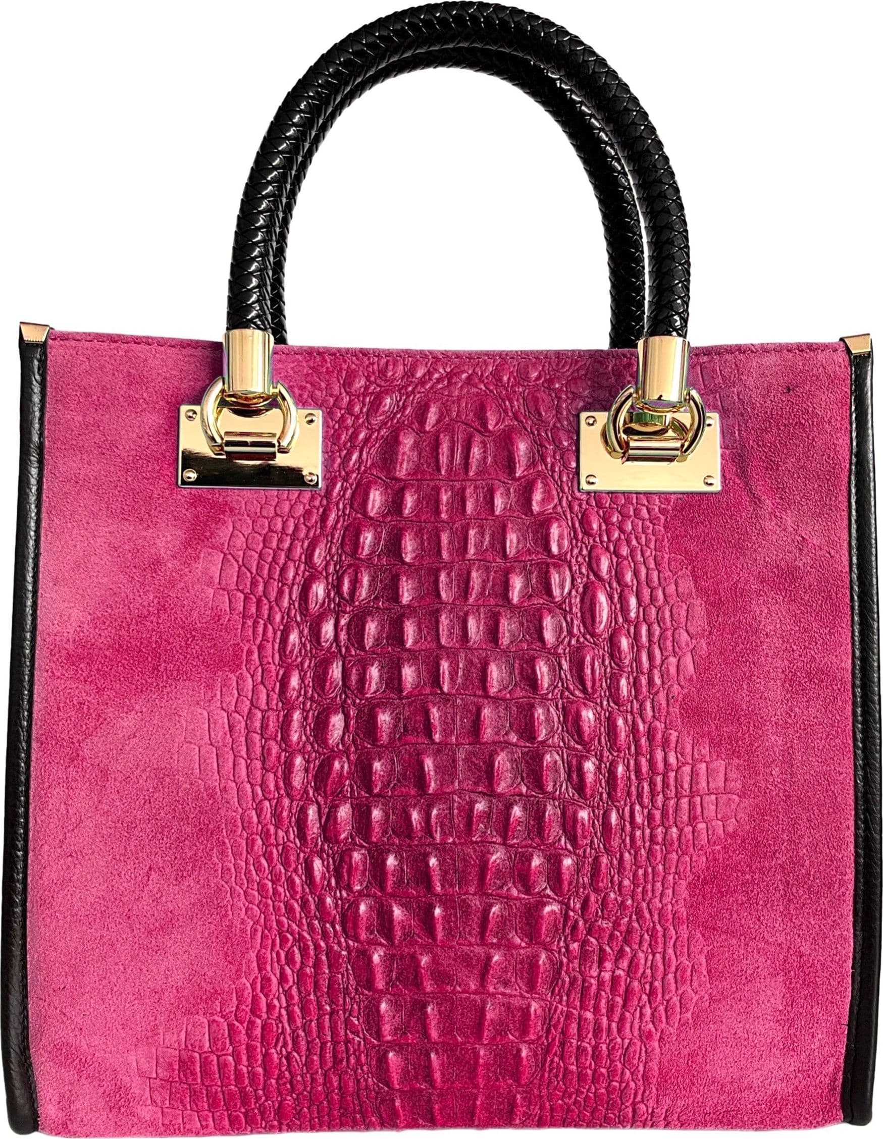 Modarno Borsa donna a tracolla - borsa a mano in pelle camoscio stampa cocco in Organizer borsa Modarno - Sesto Fiorentino, commercioVirtuoso.it