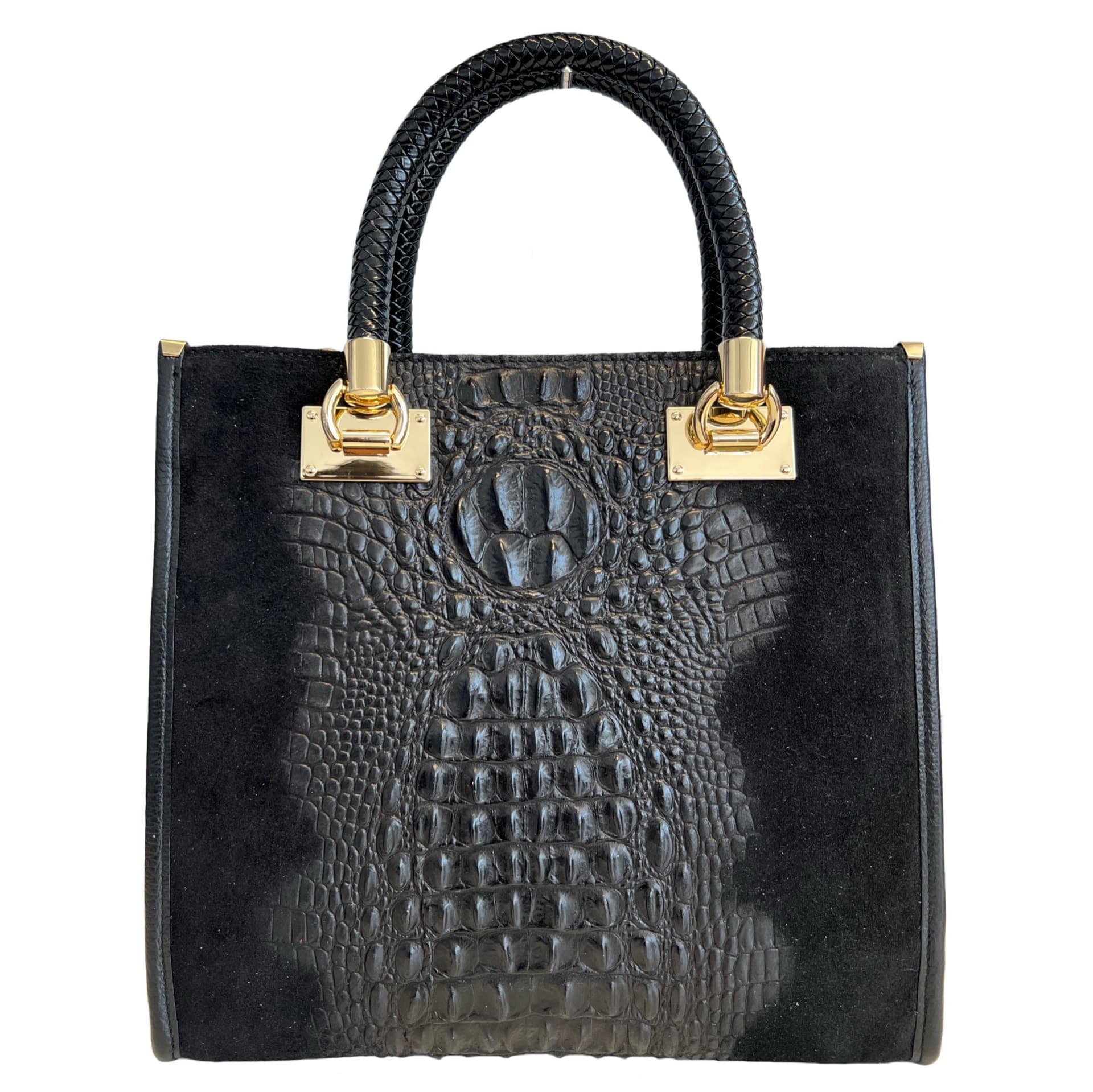 Modarno Borsa donna a tracolla - borsa a mano in pelle camoscio stampa cocco in Organizer borsa Modarno - Sesto Fiorentino, commercioVirtuoso.it