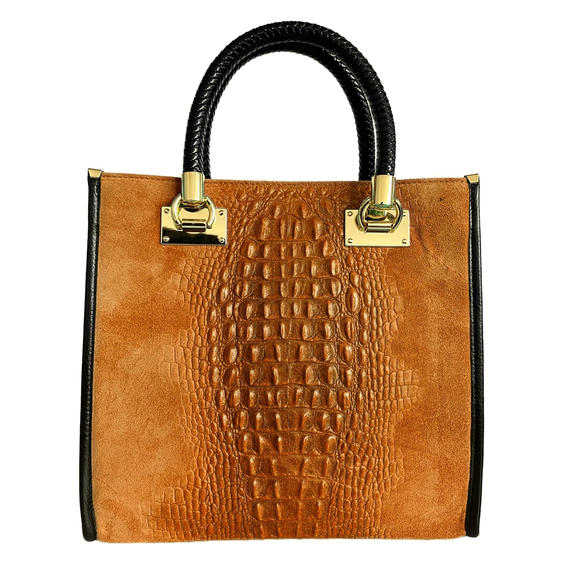 Modarno Borsa donna a tracolla - borsa a mano in pelle camoscio stampa cocco in Organizer borsa Modarno - Sesto Fiorentino, commercioVirtuoso.it
