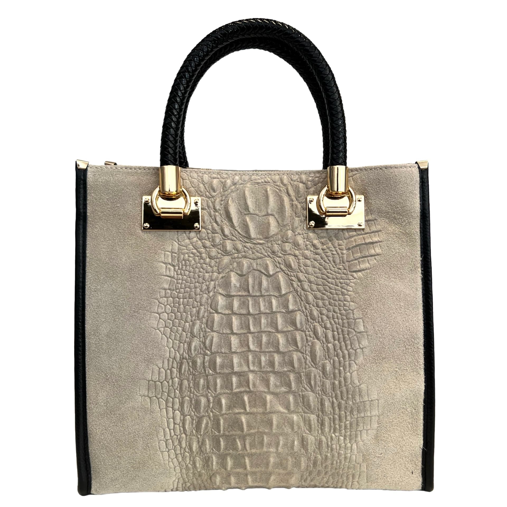 Modarno Borsa donna a tracolla - borsa a mano in pelle camoscio stampa cocco in Organizer borsa Modarno - Sesto Fiorentino, commercioVirtuoso.it