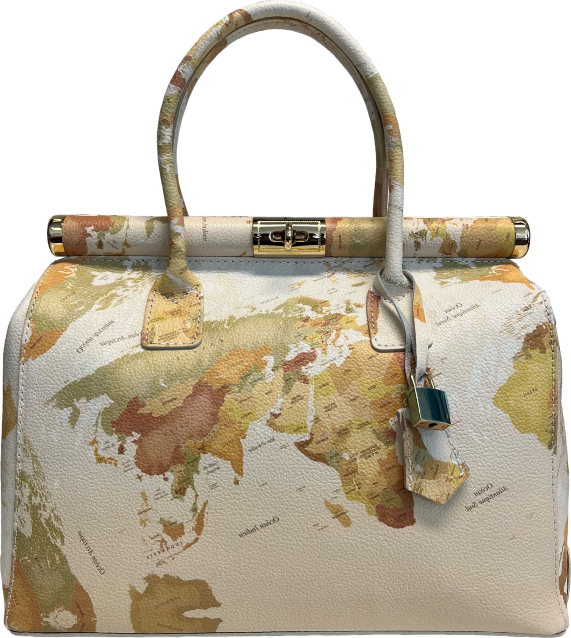 Modarno Handbag Borsa Donna a Mano Pelle con Tracolla Bauletto 35x28x16 cm (Fantasia Fiore) in Organizer borsa Modarno - Sesto Fiorentino, commercioVirtuoso.it