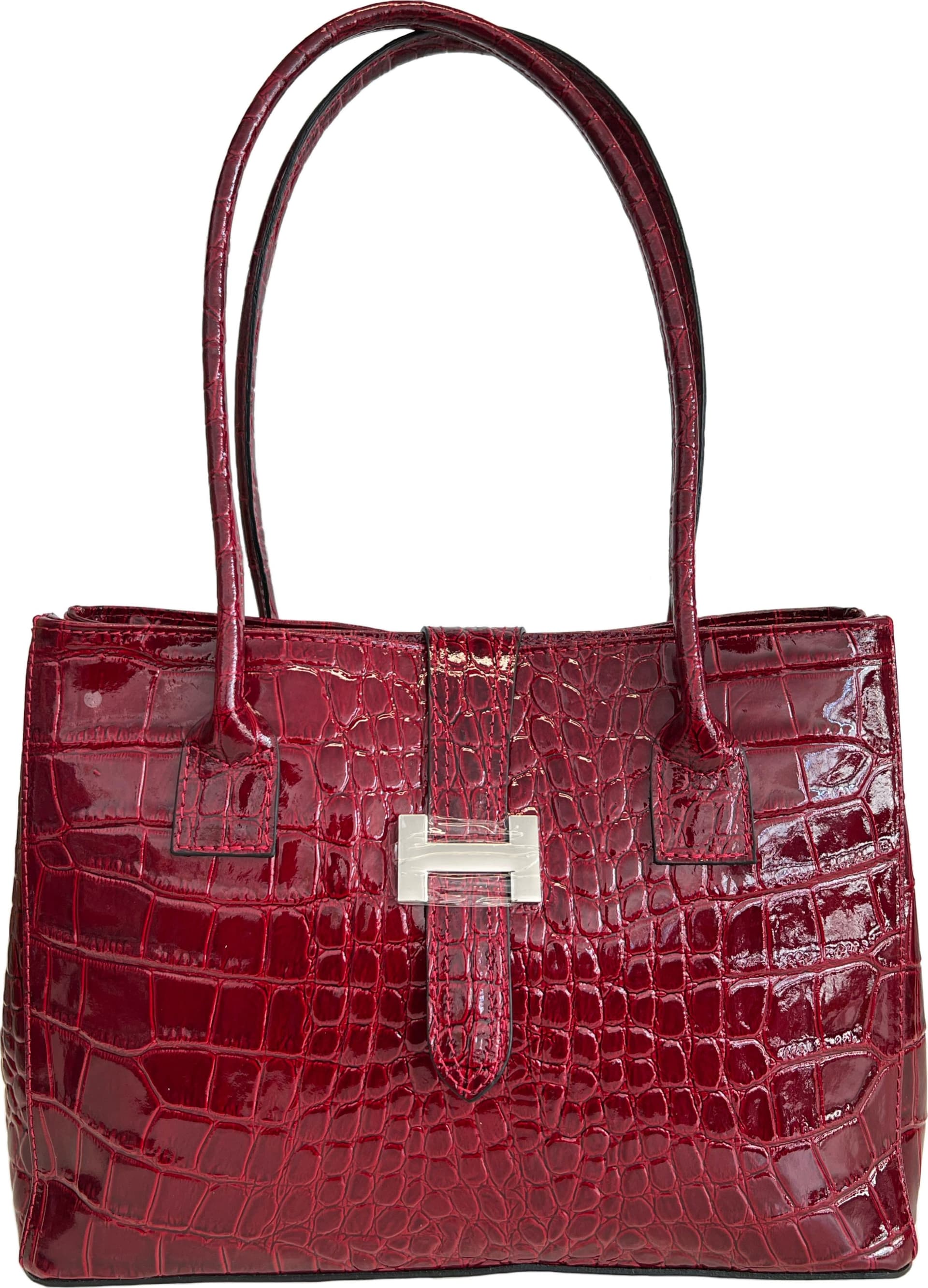 Modarno Borsa donna da spalla in vera pelle fantasia cocco 32x11x24 cm