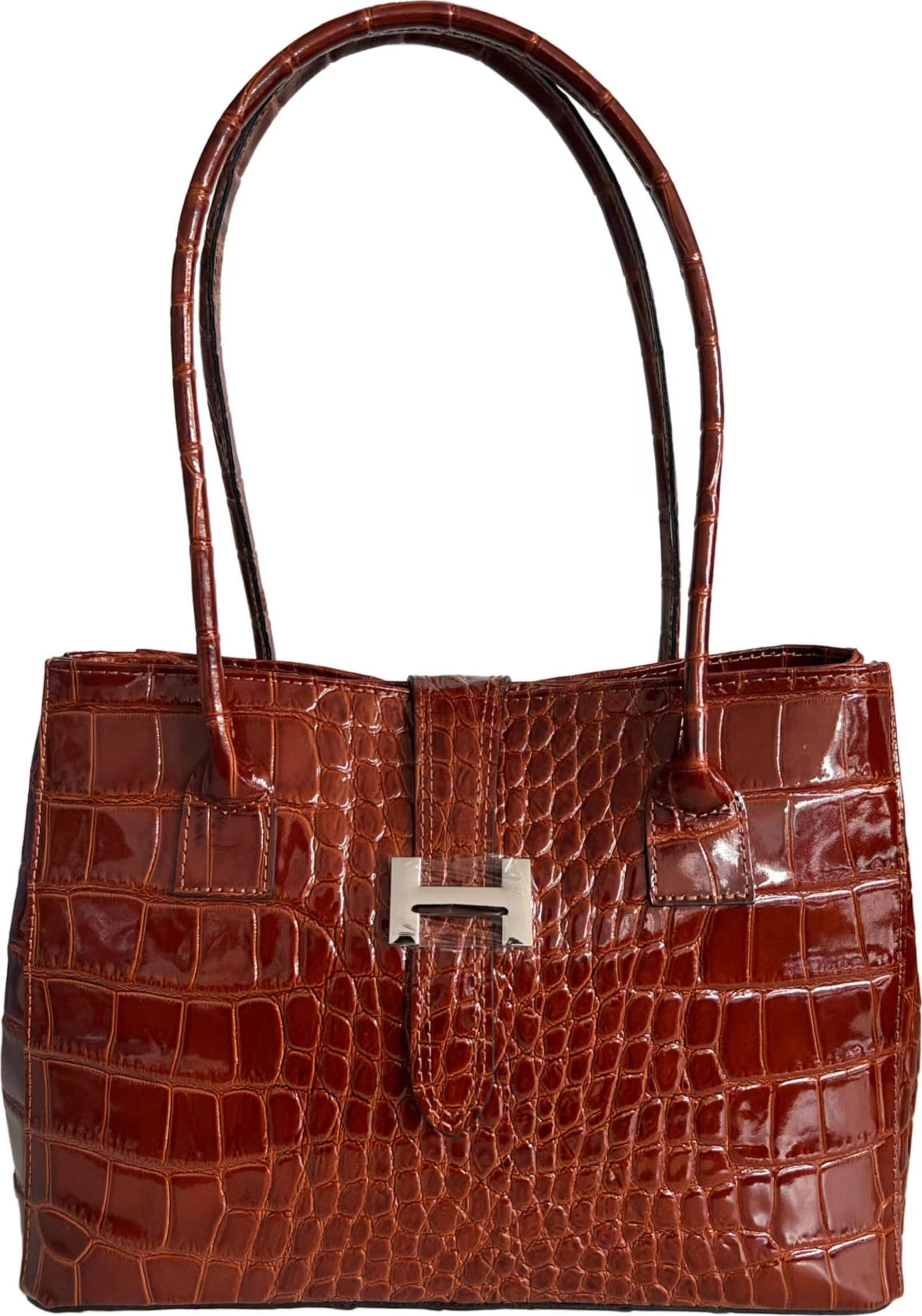 Modarno Borsa donna da spalla in vera pelle fantasia cocco 32x11x24 cm in Organizer borsa Modarno - Sesto Fiorentino, commercioVirtuoso.it