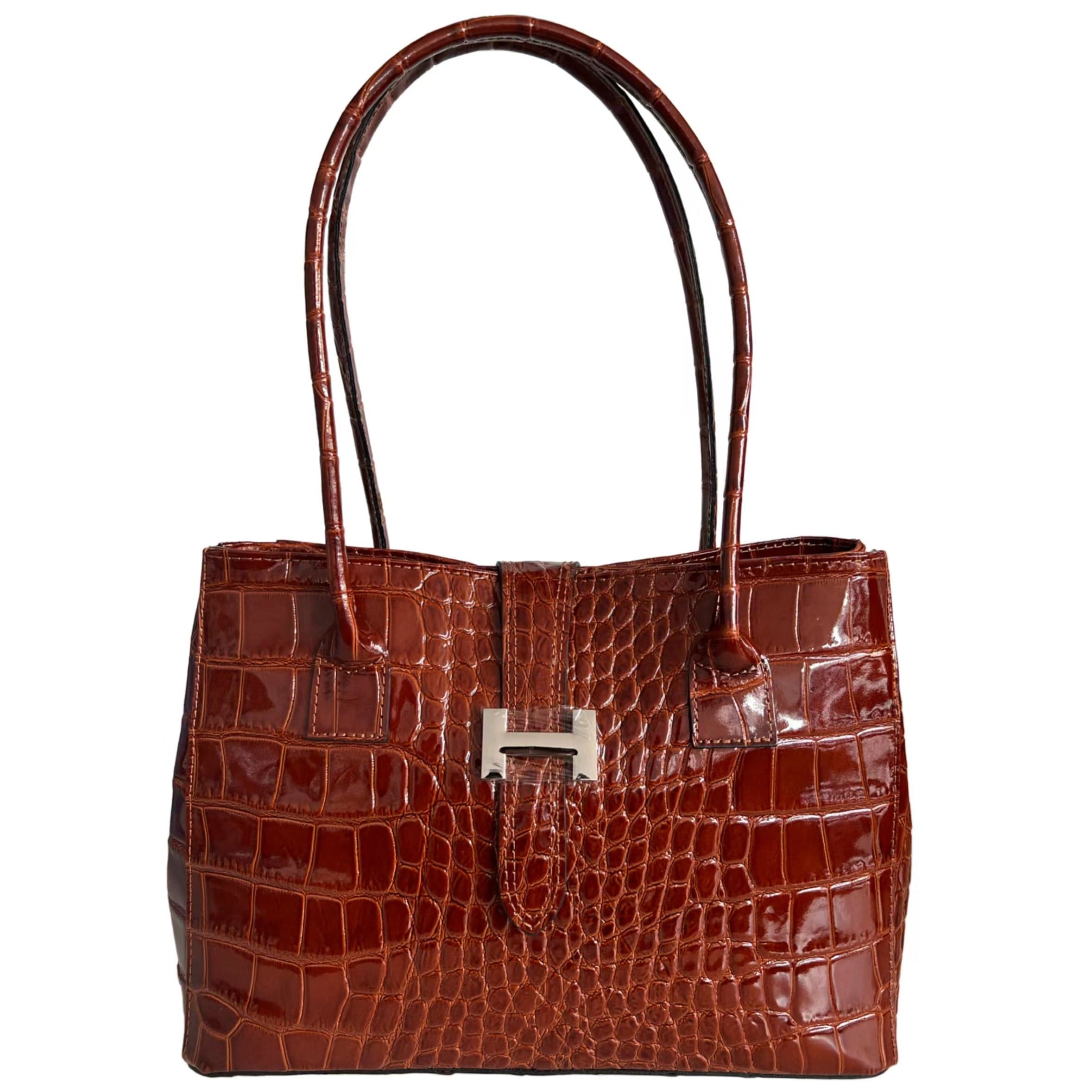 Modarno Borsa donna da spalla in vera pelle fantasia cocco 32x11x24 cm in Organizer borsa Modarno - Sesto Fiorentino, commercioVirtuoso.it