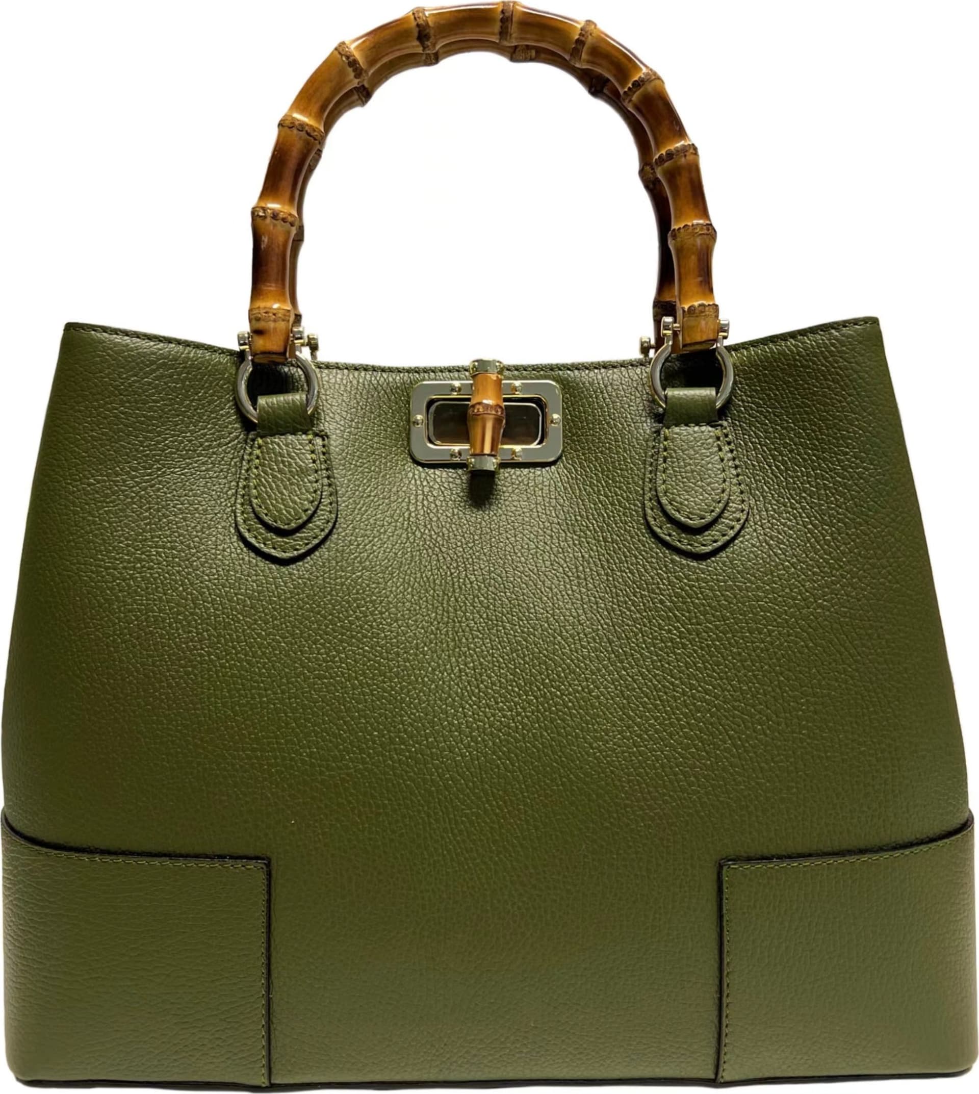 Modarno Borsa Donna in Vera Pelle con manico in vero bambù / Elegante e Minimal / Borsa di lusso Made in Italy in Organizer borsa Modarno - Sesto Fiorentino, commercioVirtuoso.it