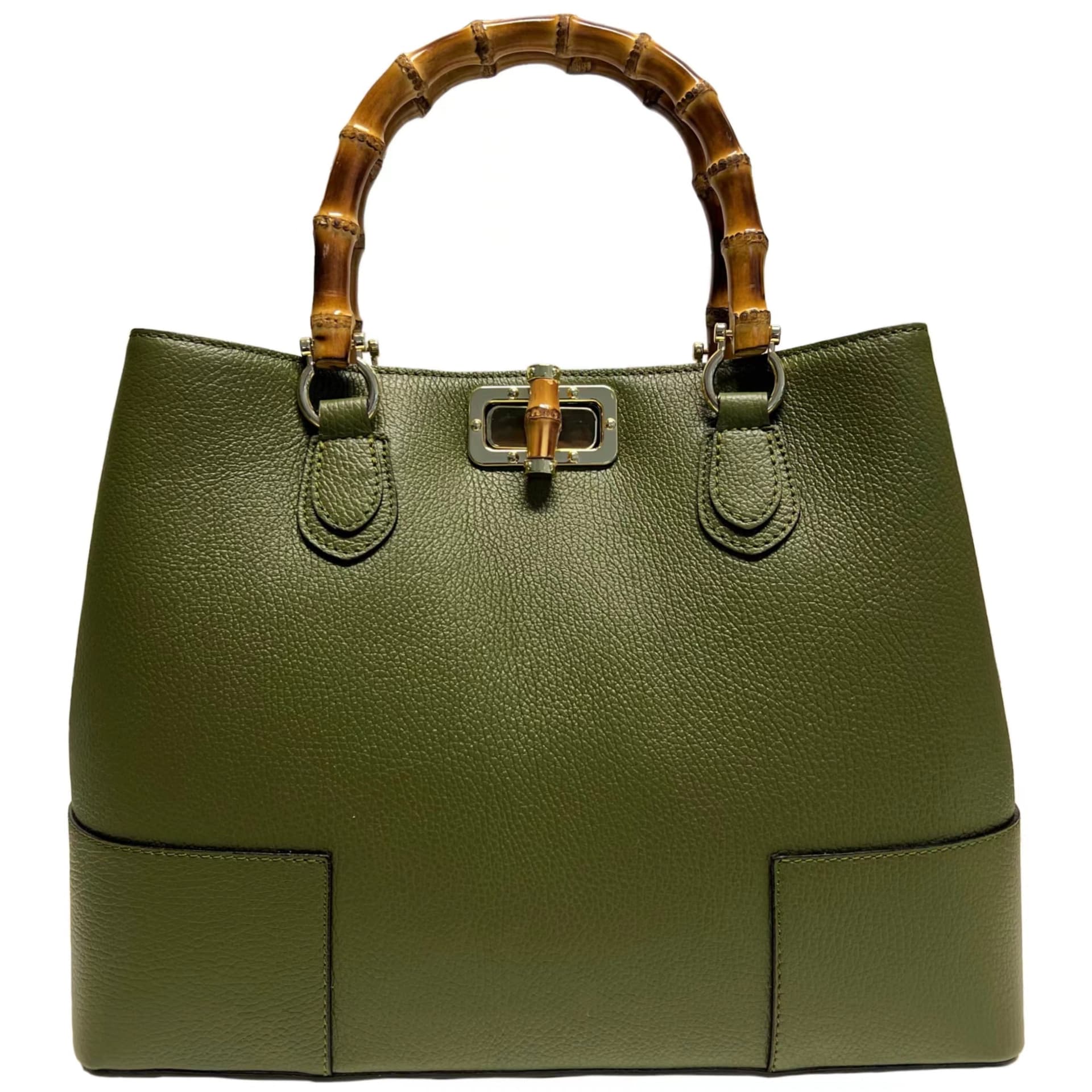 Modarno Borsa Donna in Vera Pelle con manico in vero bambù / Elegante e Minimal / Borsa di lusso Made in Italy in Organizer borsa Modarno - Sesto Fiorentino, commercioVirtuoso.it