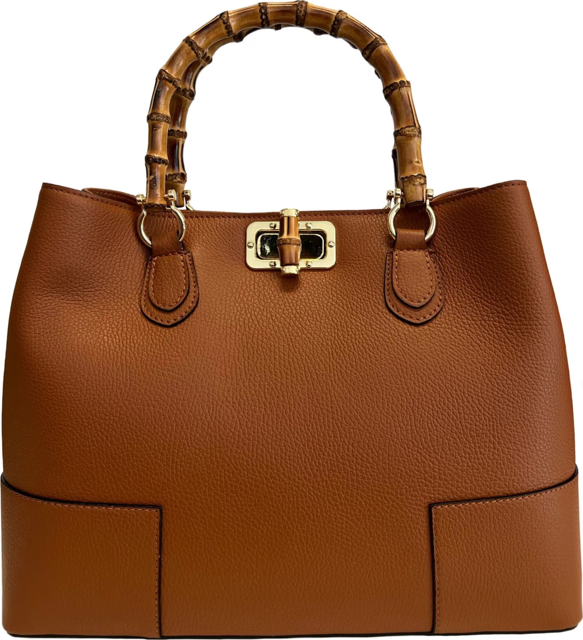 Modarno Borsa Donna in Vera Pelle con manico in vero bambù / Elegante e Minimal / Borsa di lusso Made in Italy in Organizer borsa Modarno - Sesto Fiorentino, commercioVirtuoso.it
