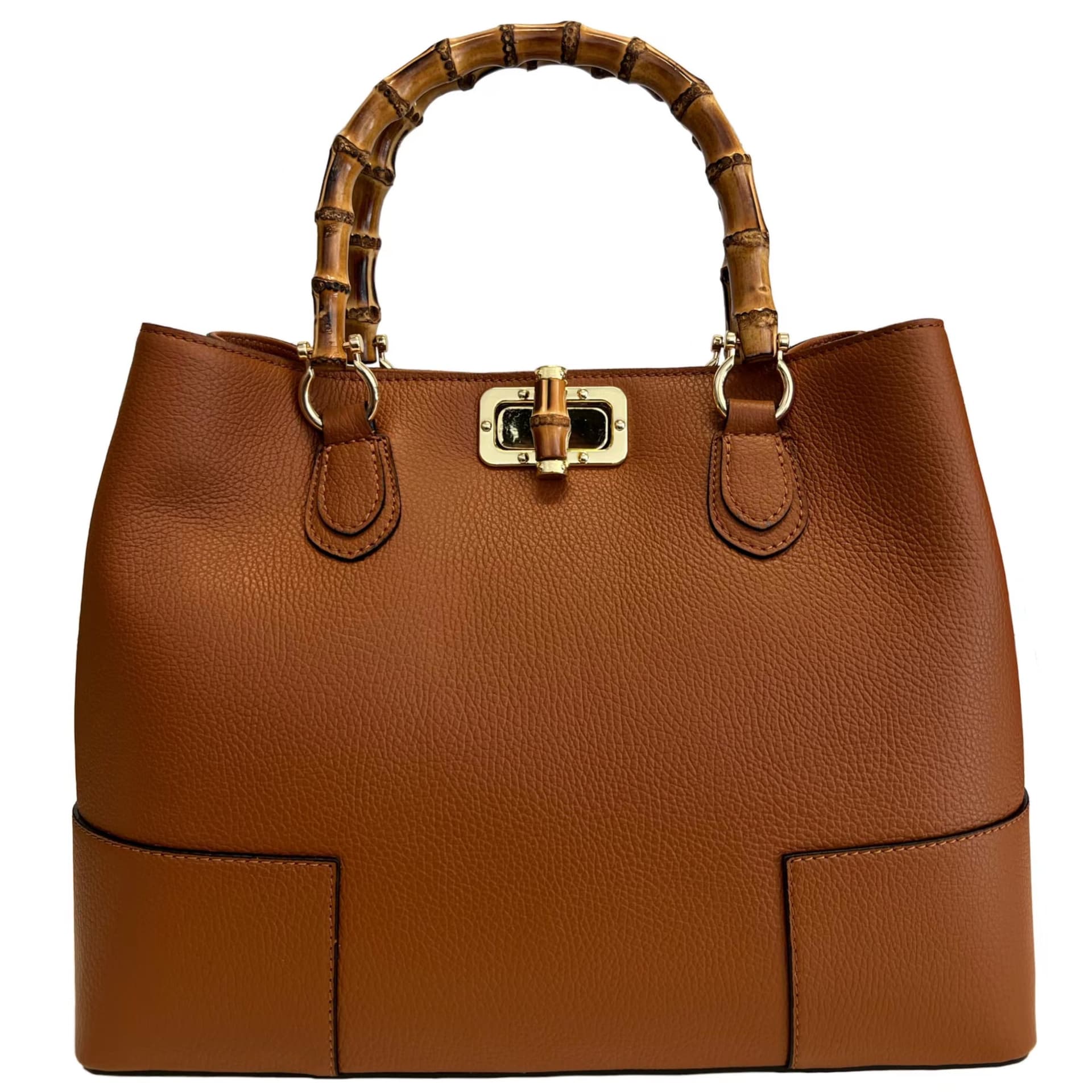 Modarno Borsa Donna in Vera Pelle con manico in vero bambù / Elegante e Minimal / Borsa di lusso Made in Italy in Organizer borsa Modarno - Sesto Fiorentino, commercioVirtuoso.it