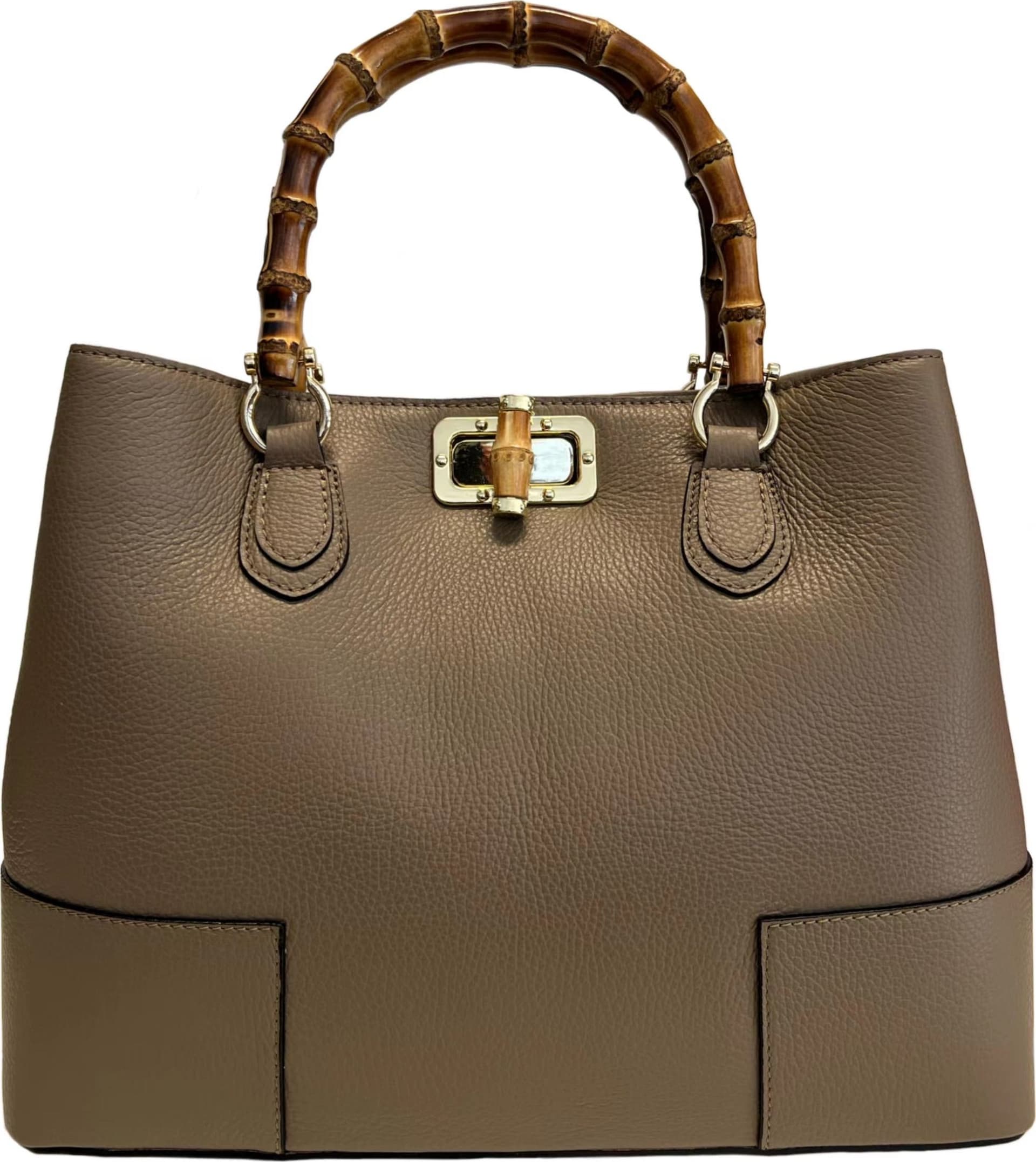Modarno Borsa Donna in Vera Pelle con manico in vero bambù / Elegante e Minimal / Borsa di lusso Made in Italy in Organizer borsa Modarno - Sesto Fiorentino, commercioVirtuoso.it
