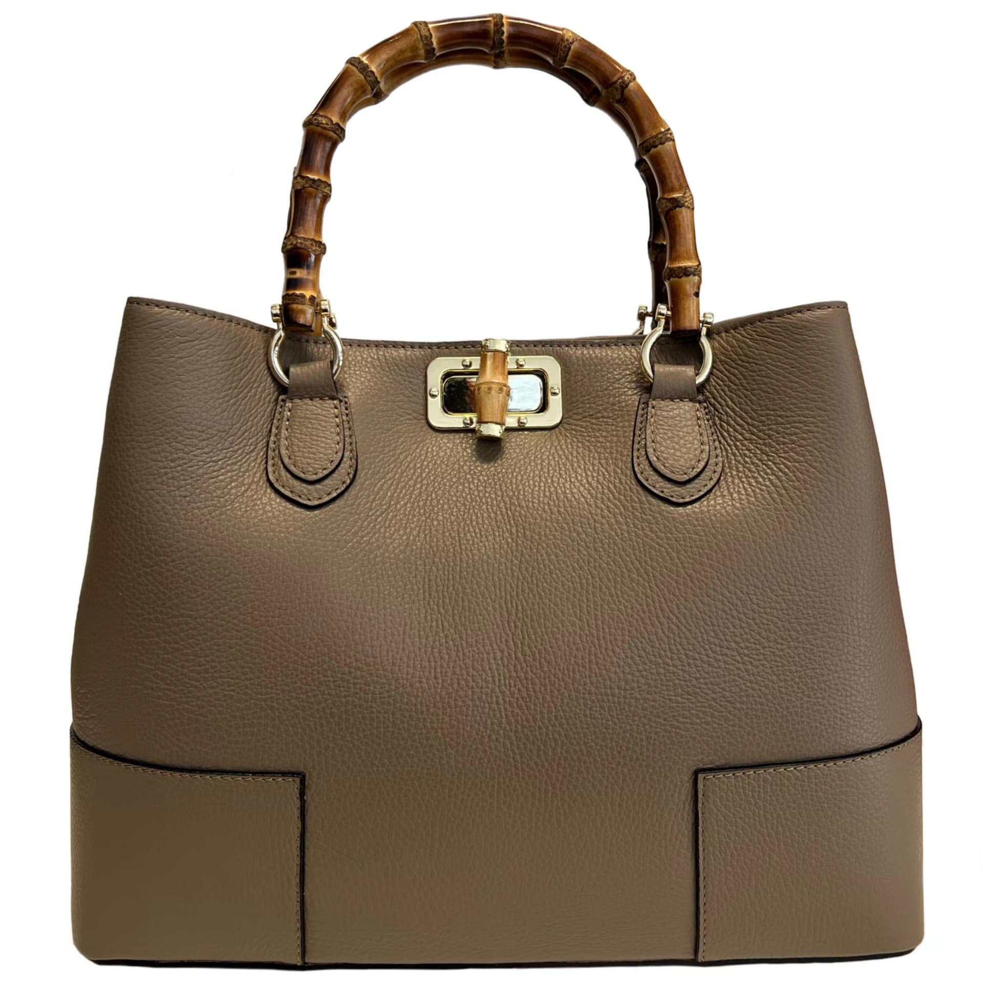 Modarno Borsa Donna in Vera Pelle con manico in vero bambù / Elegante e Minimal / Borsa di lusso Made in Italy in Organizer borsa Modarno - Sesto Fiorentino, commercioVirtuoso.it