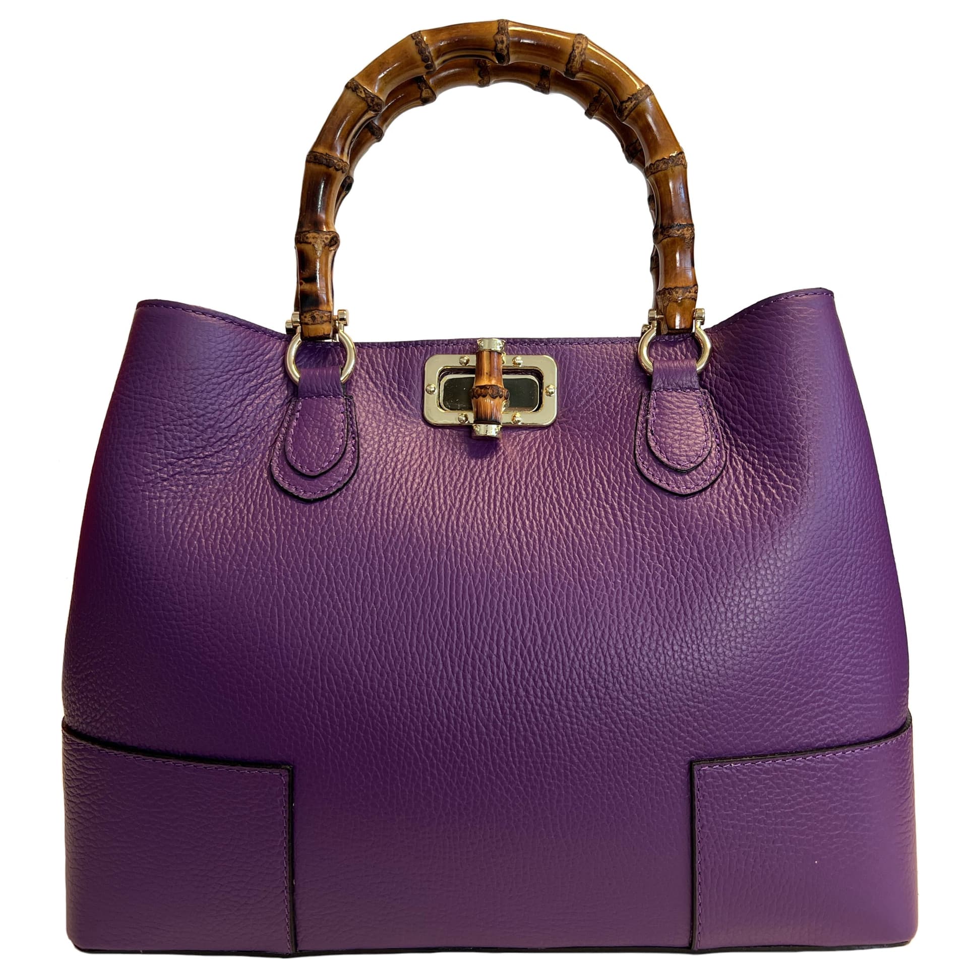 Modarno Borsa Donna in Vera Pelle con manico in vero bambù / Elegante e Minimal / Borsa di lusso Made in Italy in Organizer borsa Modarno - Sesto Fiorentino, commercioVirtuoso.it