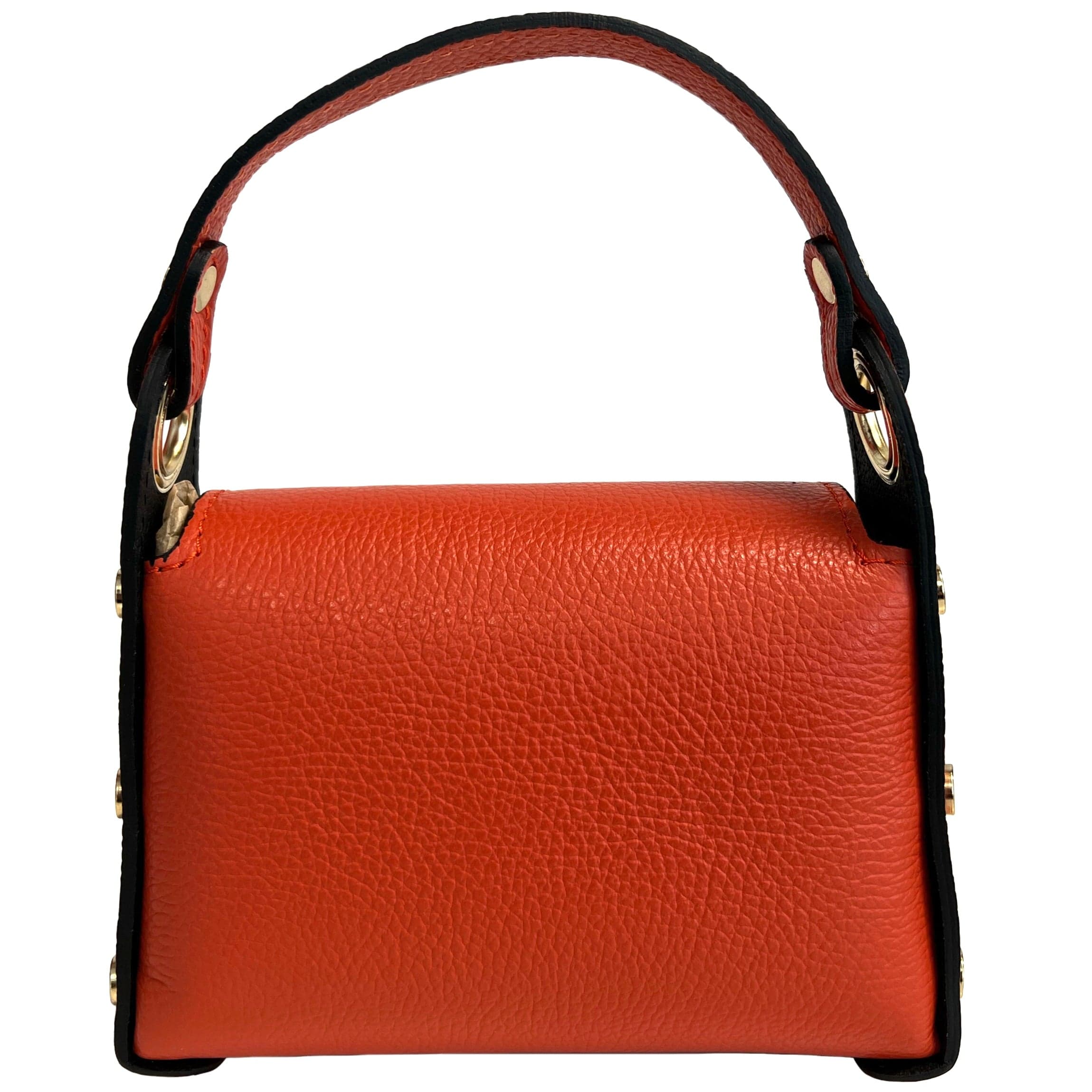 Modarno mini borsa in Vera pelle dollaro con chiusura a moschettone a forma di ape, borchie laterali, catena metallica rimovibile, manico in pelle in Borsa per toilette Modarno - Sesto Fiorentino, commercioVirtuoso.it