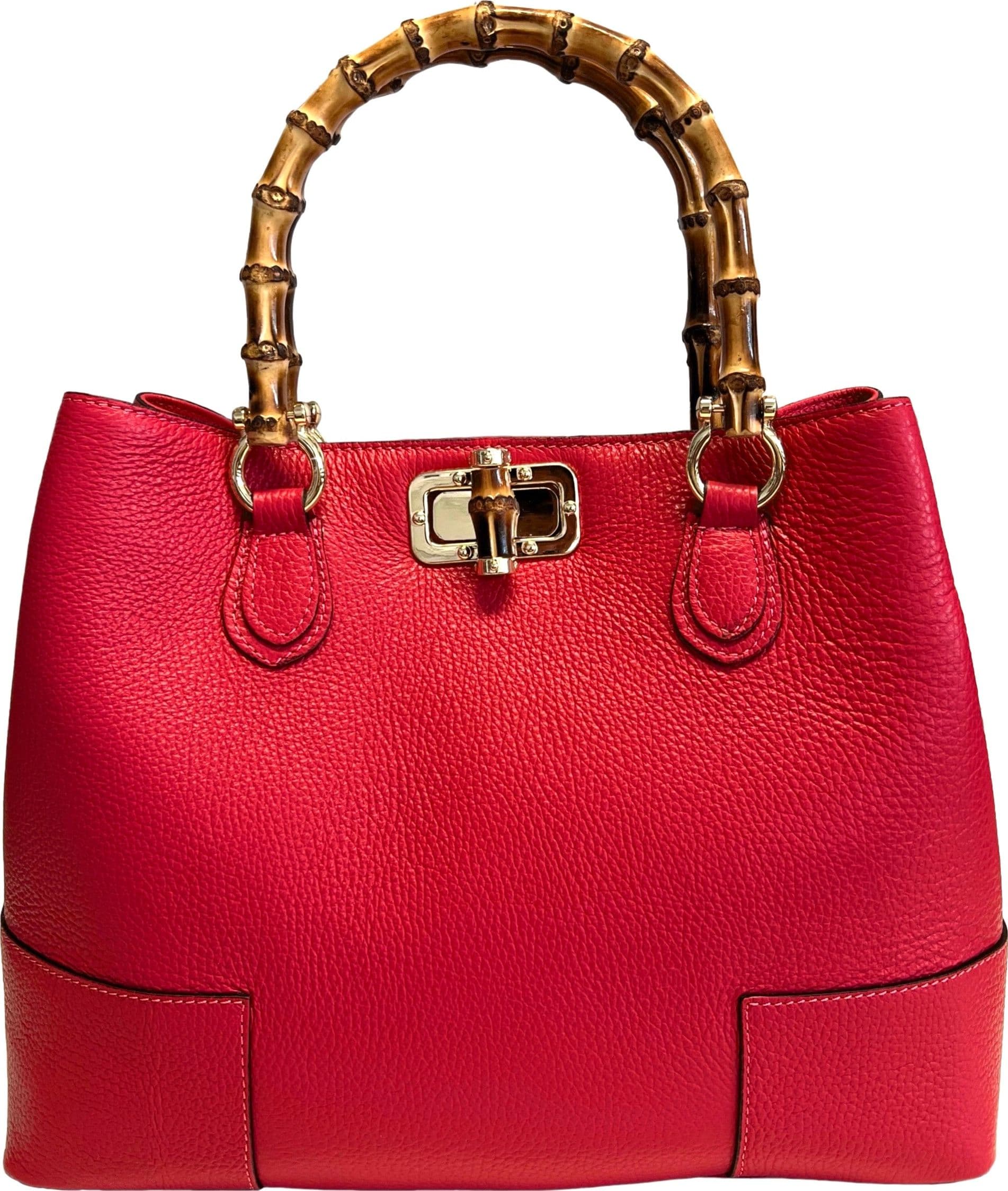 Modarno Borsa Donna in Vera Pelle con manico in vero bambù/Elegante e Minimal/Borsa di lusso Made in Italy in Organizer borsa Modarno - Sesto Fiorentino, commercioVirtuoso.it