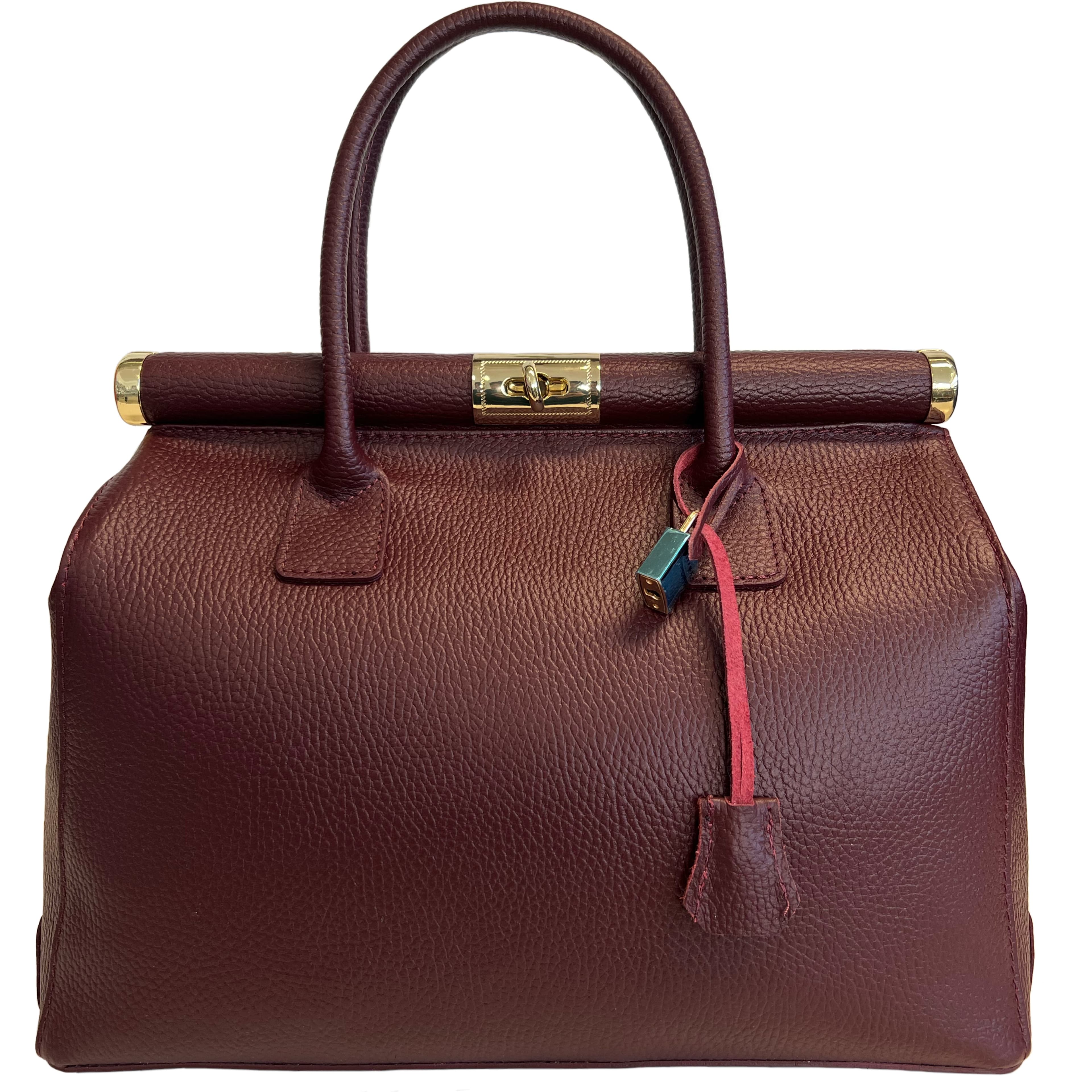 Modarno Handbag Borsa Donna a Mano Pelle con Tracolla Bauletto 35x28x16 cm in Organizer borsa Modarno - Sesto Fiorentino, commercioVirtuoso.it