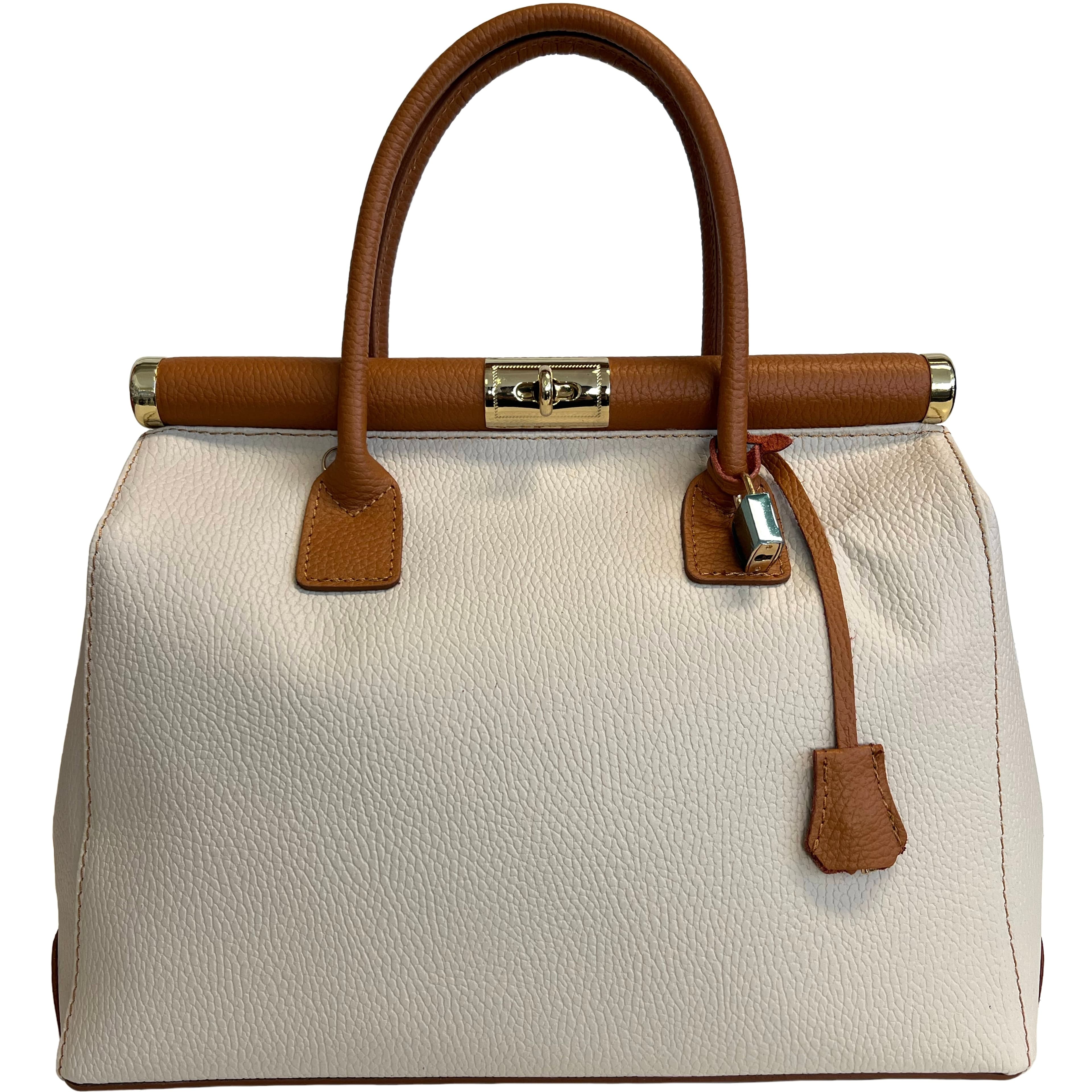 Modarno Handbag Borsa Donna a Mano Pelle con Tracolla Bauletto 35x28x16 cm in Organizer borsa Modarno - Sesto Fiorentino, commercioVirtuoso.it